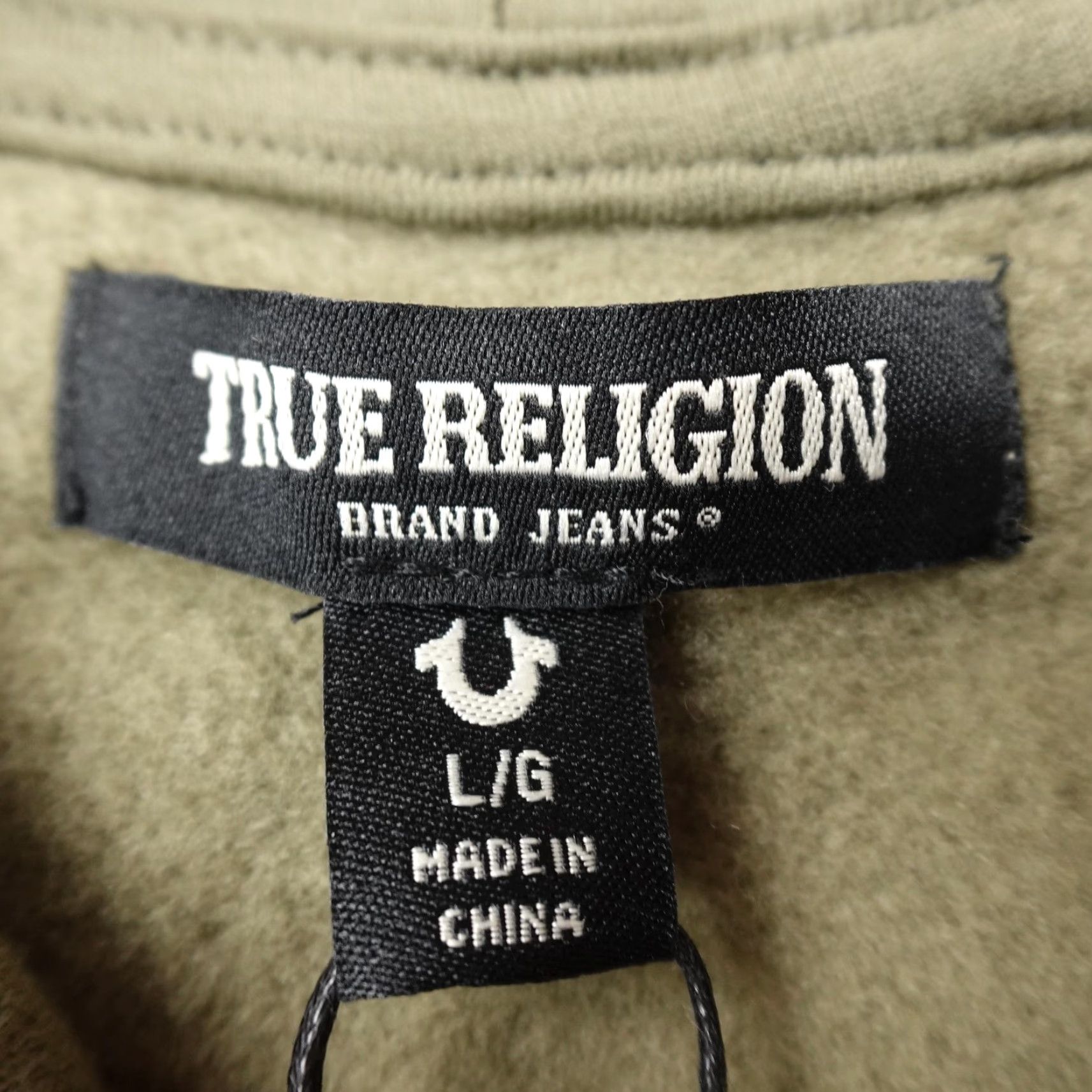 True Religion TRUE RELIGION Hoodie Mens L Green Buddha Graphic Full Zip Sweatshirt Jacket Size US L / EU 52-54 / 3 - 6 Thumbnail