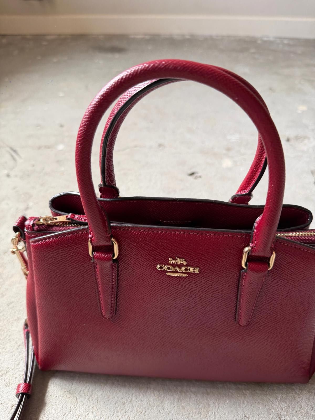 Coach Coach 2Way Sage Carryall Shoulder Bag Ruby Red Size ONE SIZE - 4 Thumbnail