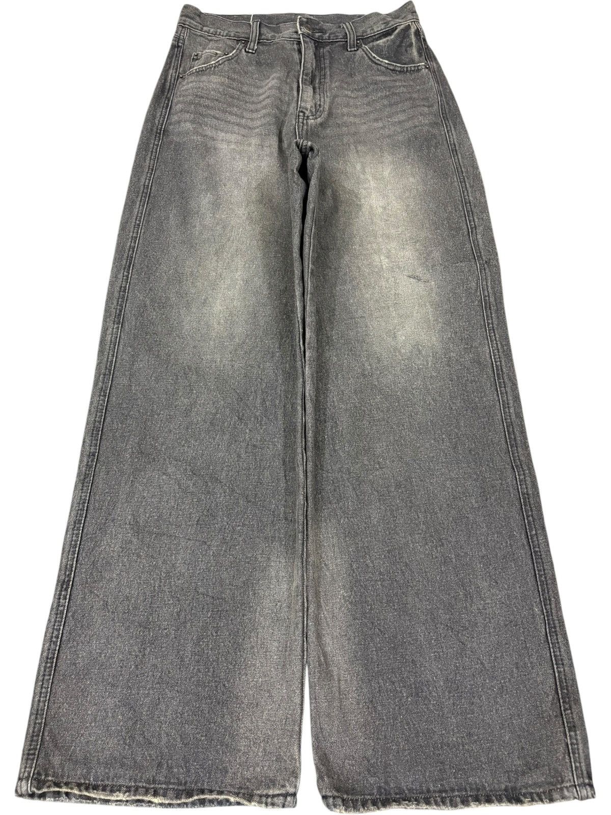 Other Vintage Japanese Faded Wash Distress Wide Leg Baggy Jeans Size 28" / US 6 / IT 42 - 1 Thumbnail