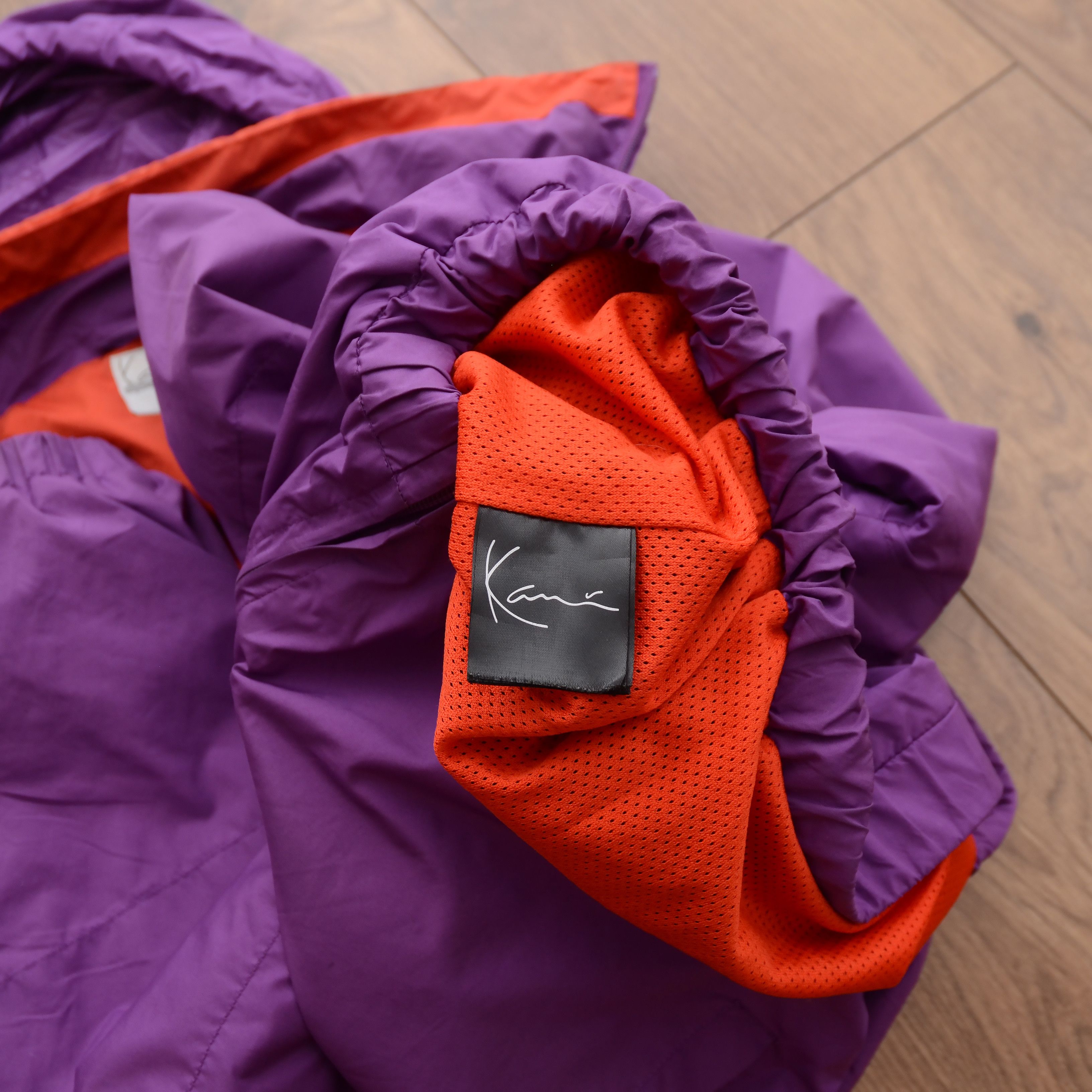 Karl Kani Karl Kani Retro Tape Track Jacket Big Logo Hooded Zip Vintag Size US L / EU 52-54 / 3 - 11 Thumbnail