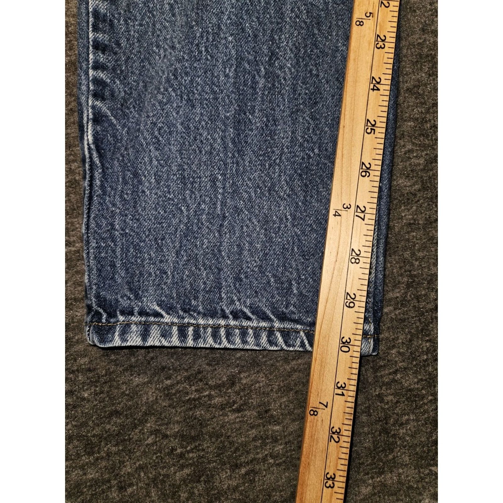 Vintage VINTAGE L.L. Bean Double L Tapered Jeans Mens 33x30 Blue Denim Distressed Logo Classic Fit 90s Outdoors Jeans Male Size US 33 - 5 Thumbnail