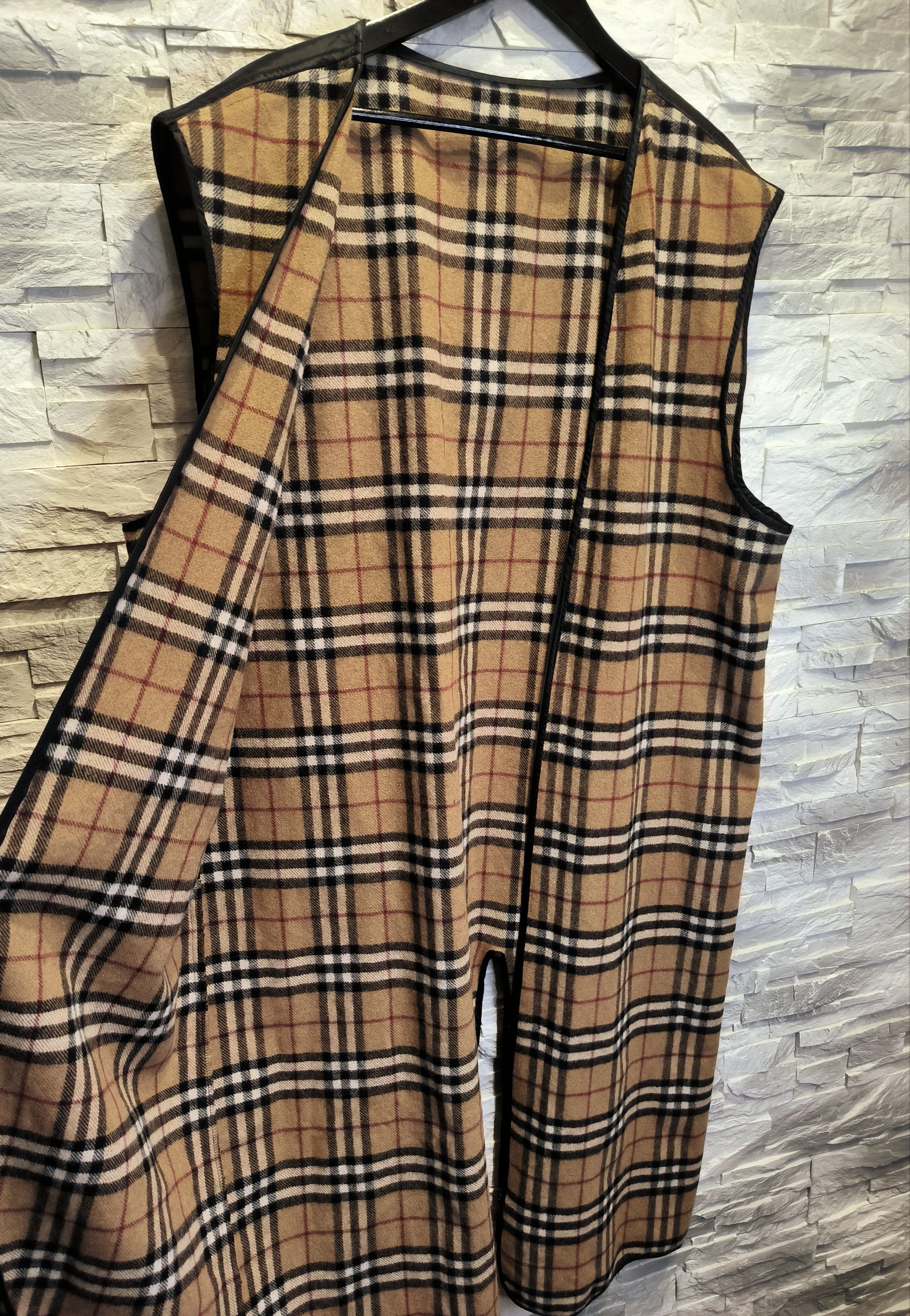 Burberry × Vintage Burberrys Nova Check Lining Coat Vintage 90s Wool Size US XL / EU 56 / 4 - 3 Thumbnail