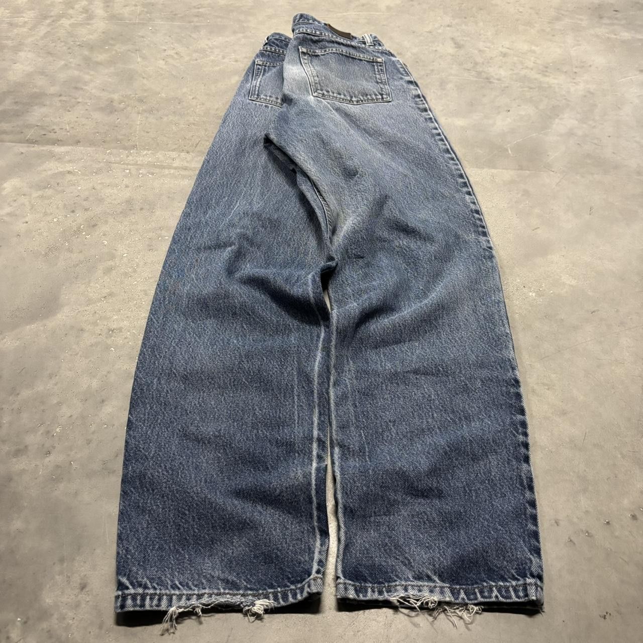Japanese Brand × Vintage Crazy Vintage Y2K/2000s Grunge Faded Wash Distressed Denim Jeans! Size US 32 / EU 48 - 4 Thumbnail