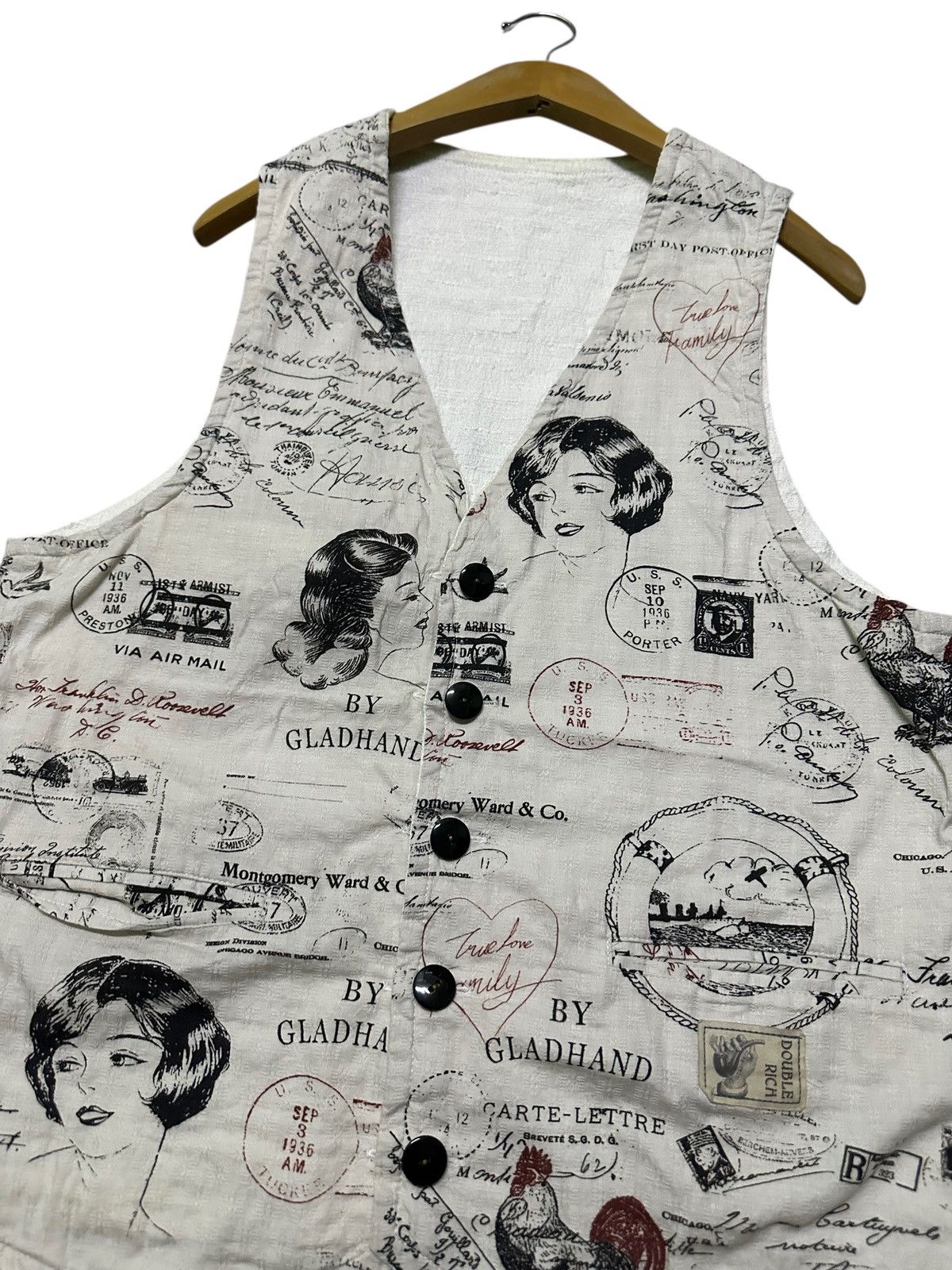 Japanese Brand Glad hand reversible vest Size US M / EU 48-50 / 2 - 3 Thumbnail
