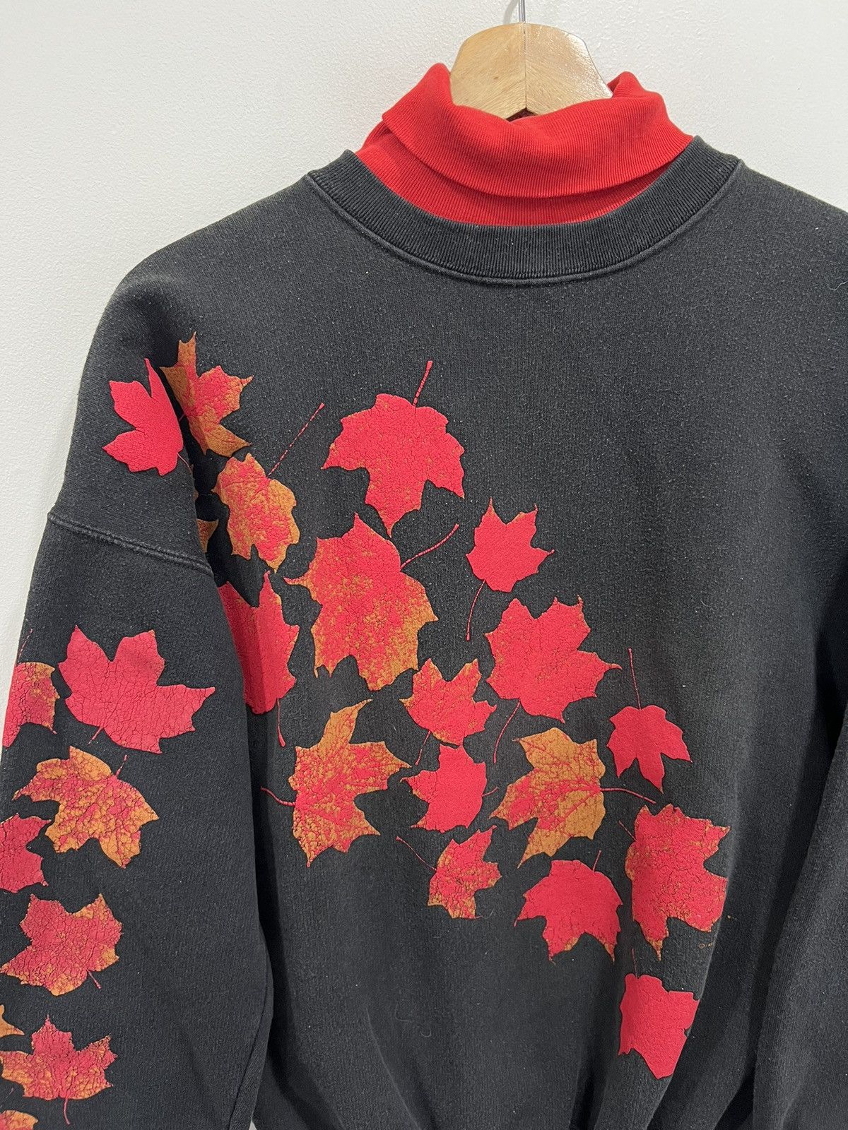 Vintage Vintage Autumn Leaves Fall Sweater sweatshirt nature Size US L / EU 52-54 / 3 - 3 Thumbnail