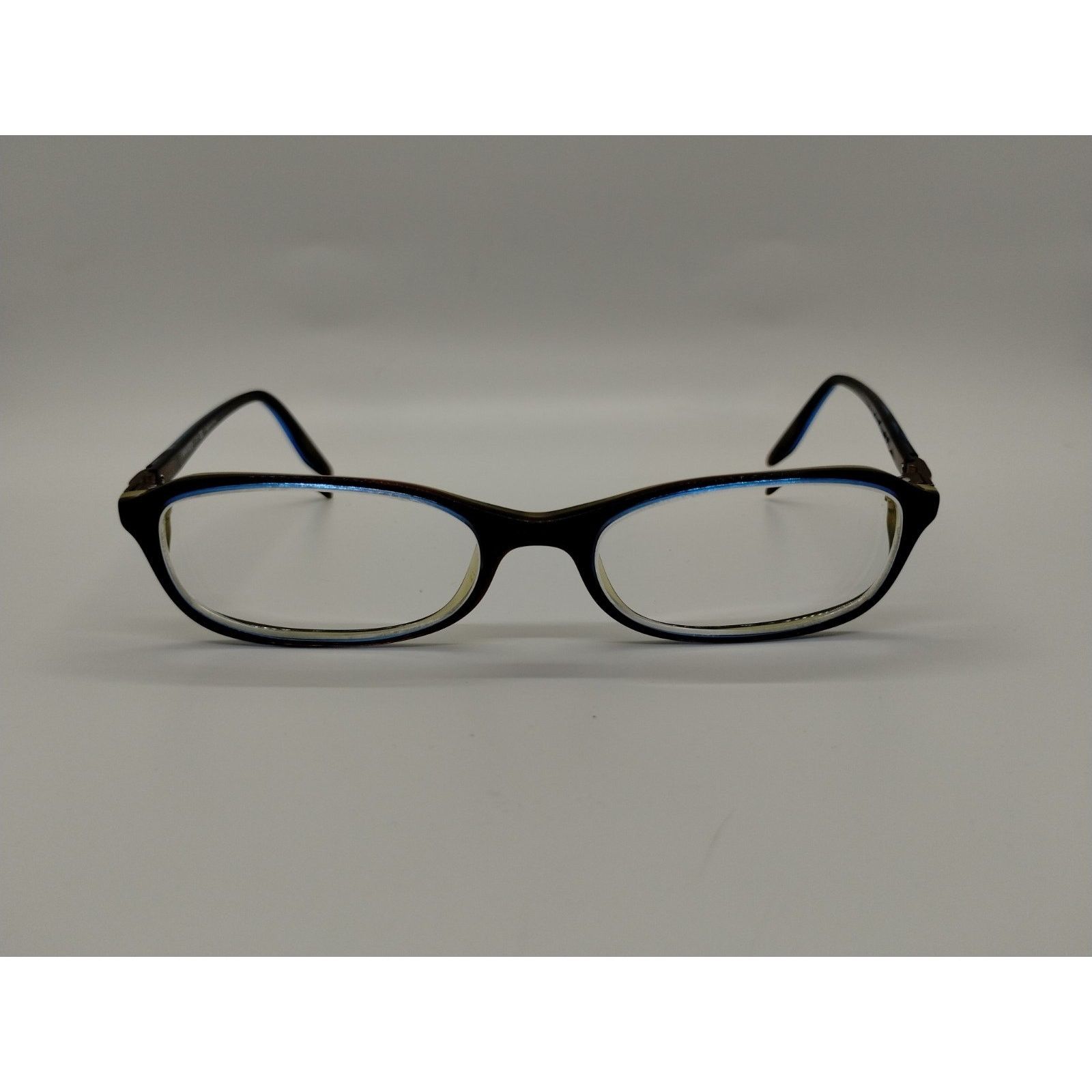 Anne Klein Anne Klein Eyeglasses Frames AK8021 K5172 Brown Blue WOMENS Size ONE SIZE - 3 Thumbnail