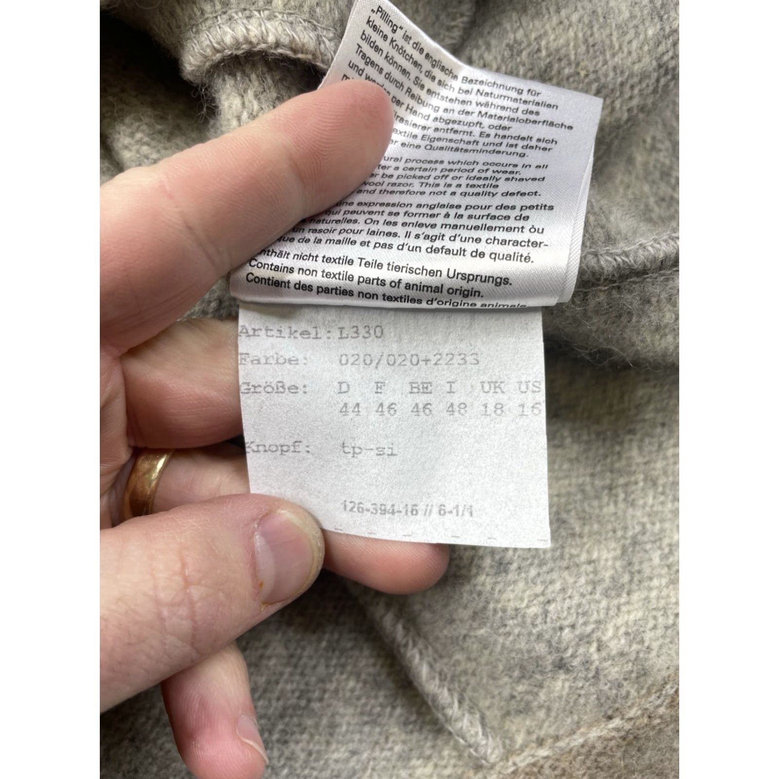 Vintage Mirabell Salzburg 100% Wool Toggle Coat Womens US 16 Gray Knit Overcoat Regular Pockets Size XXL / US 16-18 / IT 52-54 - 8 Thumbnail