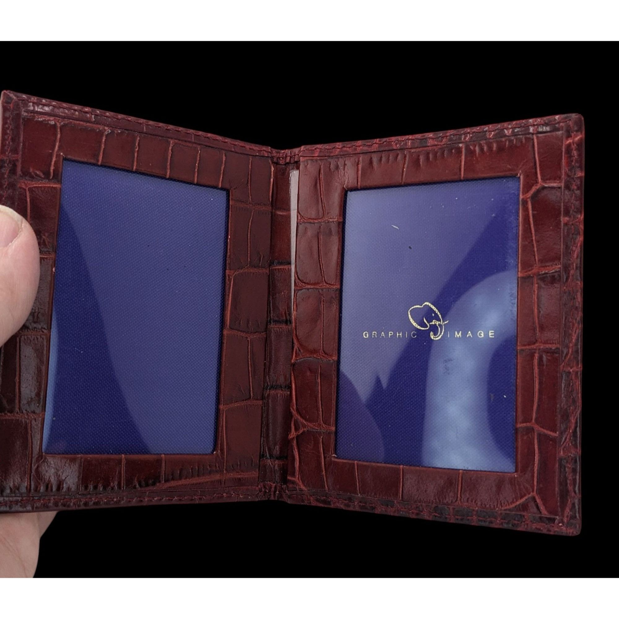 Other Graphic Image Genuine Leather Crocodile Texture ID Holder Wa Size ONE SIZE - 3 Thumbnail