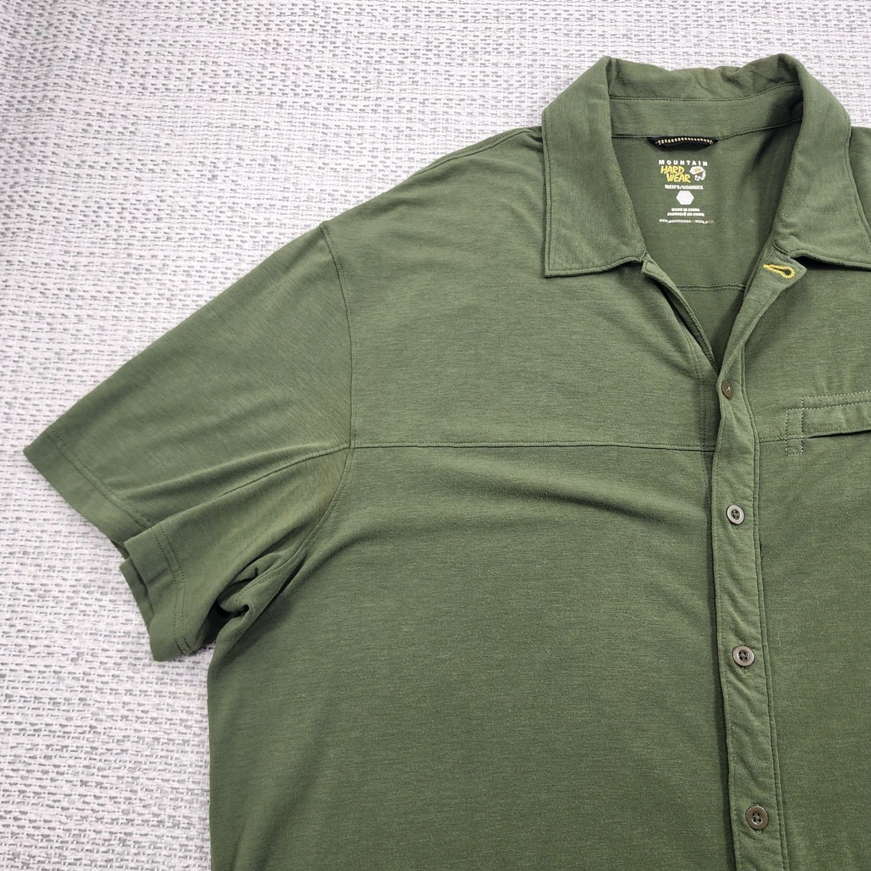 Mountain Hardwear Mountain Hardwear Shirt Mens XL Green Short Sleeve Button Up Outdoor Stretch Size US XL / EU 56 / 4 - 3 Thumbnail