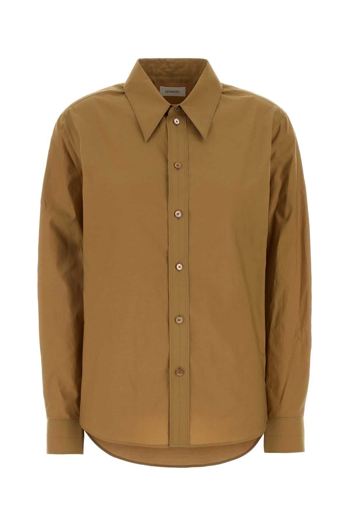 Lemaire Camel Poplin Shirt Size XS / US 0-2 / IT 36-38 - 1 Thumbnail