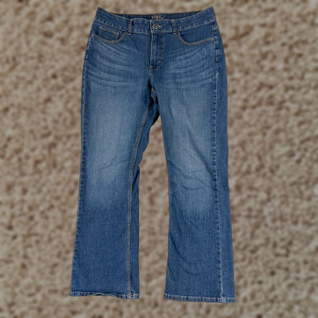 Lee Vintage Lee Women’s Bootcut Jeans 12 Blue Denim Cotton Blend Stretch Mid Rise Casual Travel Workwear Size 34" / US 12 / IT 48 - 1 Thumbnail
