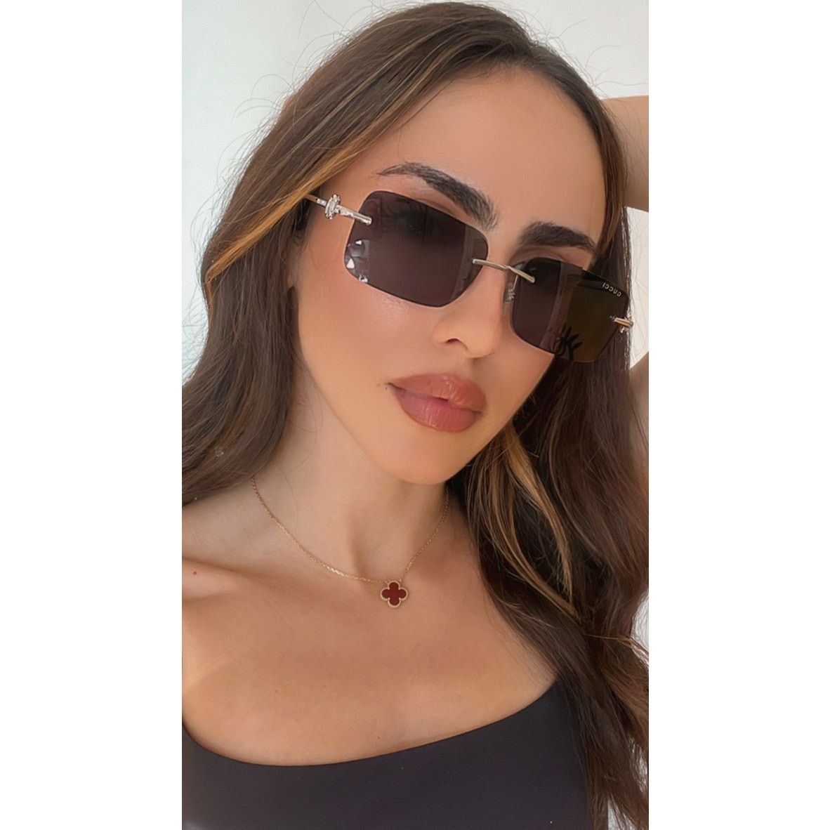 Gucci NEW Gucci GG1703S Silver Rimless Unisex Sunglasses $625 Size ONE SIZE - 2 Thumbnail