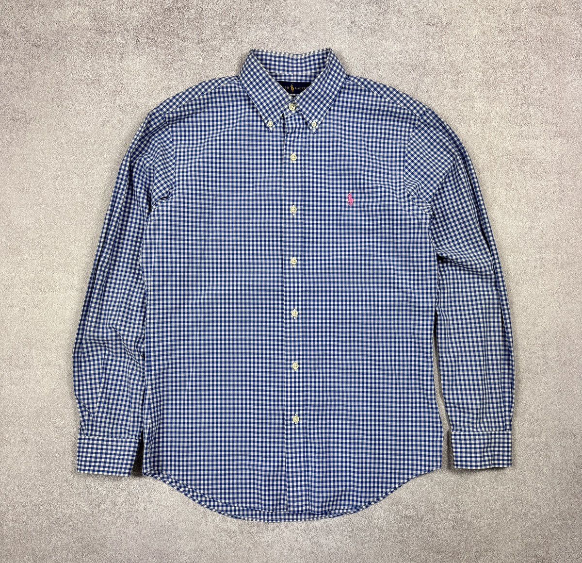 Polo Ralph Lauren Men`s Polo Ralph Lauren Slim Fit Cotton Blue Shirt Size M Size US M / EU 48-50 / 2 - 1 Thumbnail