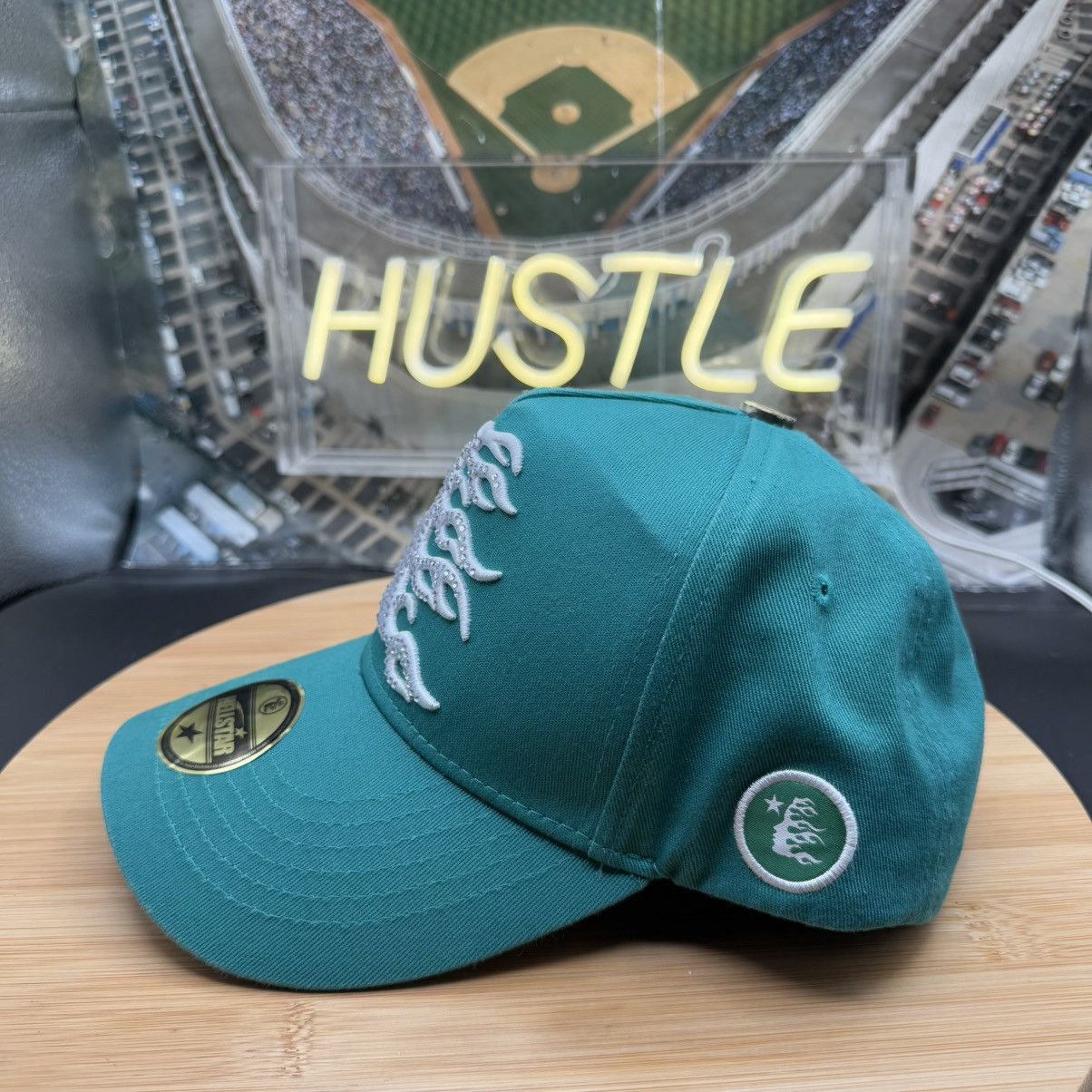 HELLSTAR Hellstar OG Logo Rhinestone Cap Green (FW24) Size ONE SIZE - 2 Thumbnail