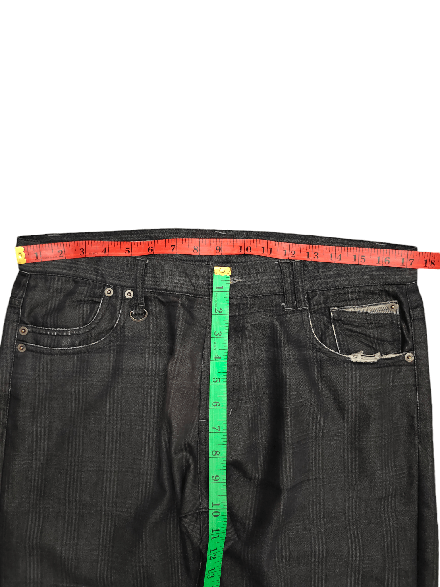 semanticdesign Vintage Semantic Design Checkered Distress Trouser Pants Size US 34 / EU 50 - 6 Thumbnail