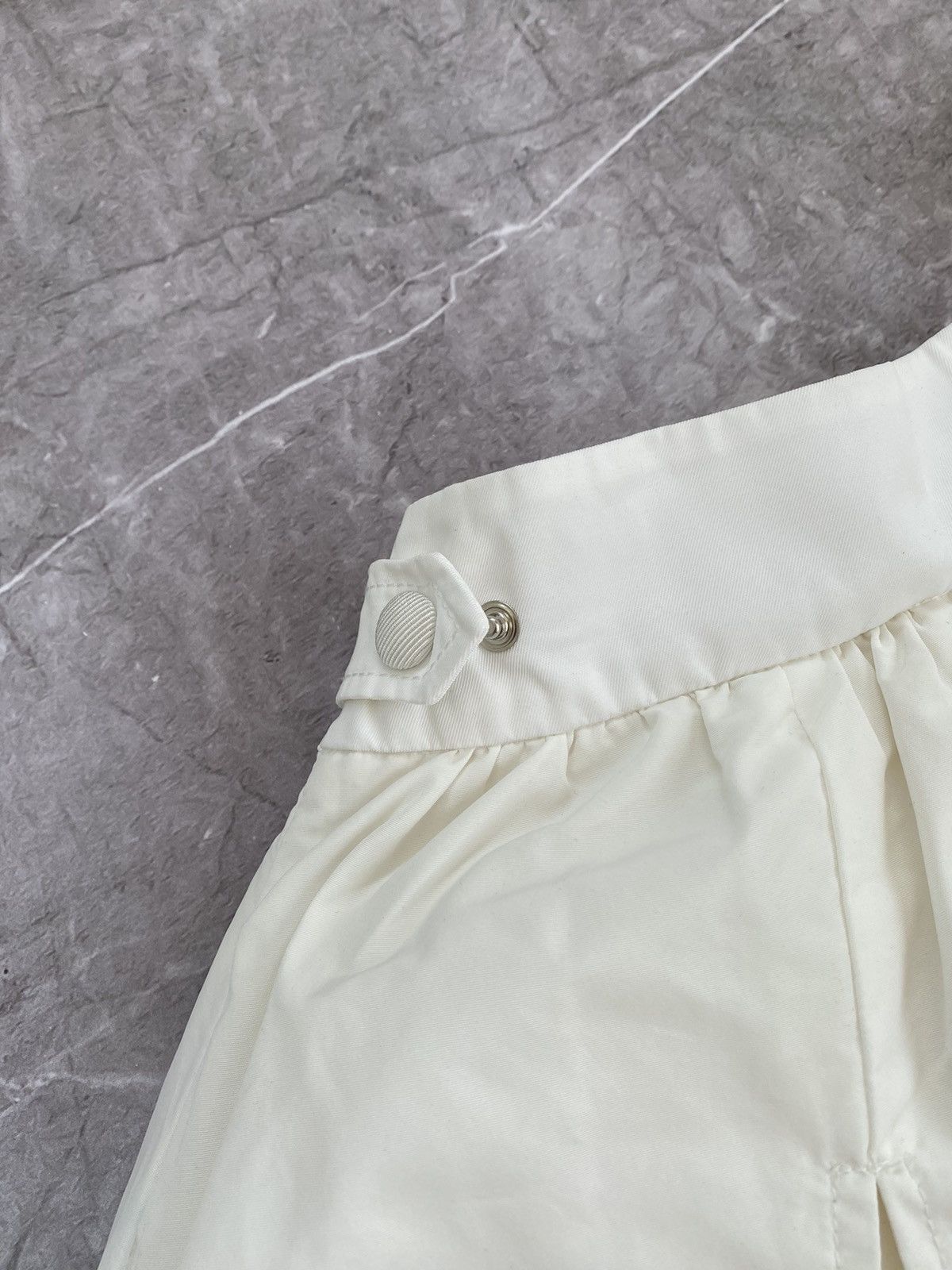 Moncler Nylon Chiffon Layered Ruffled Midi Skirt White