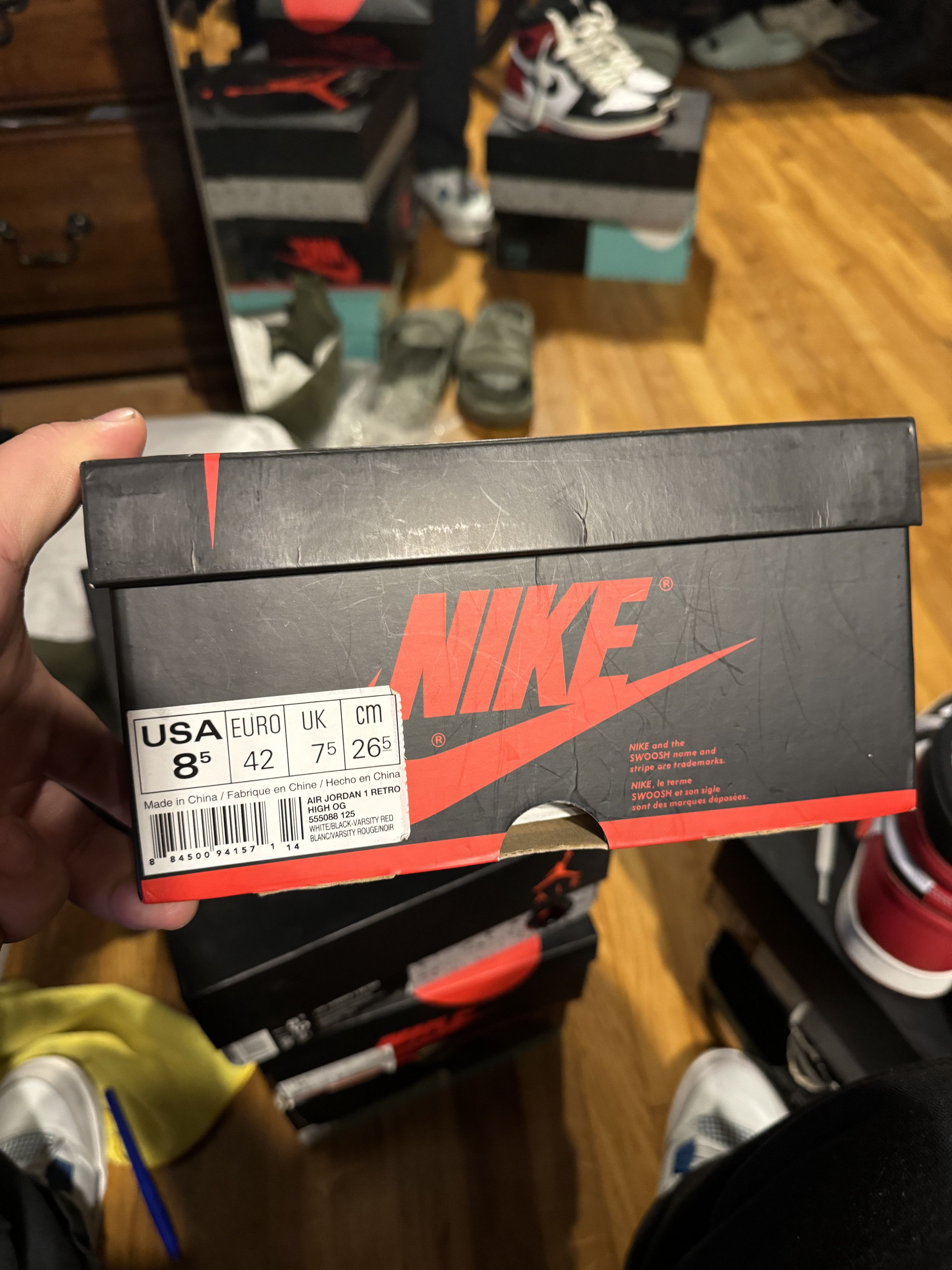 Jordan Brand jordan 1 high og black toes Size US 8.5 / EU 41-42 - 5 Thumbnail