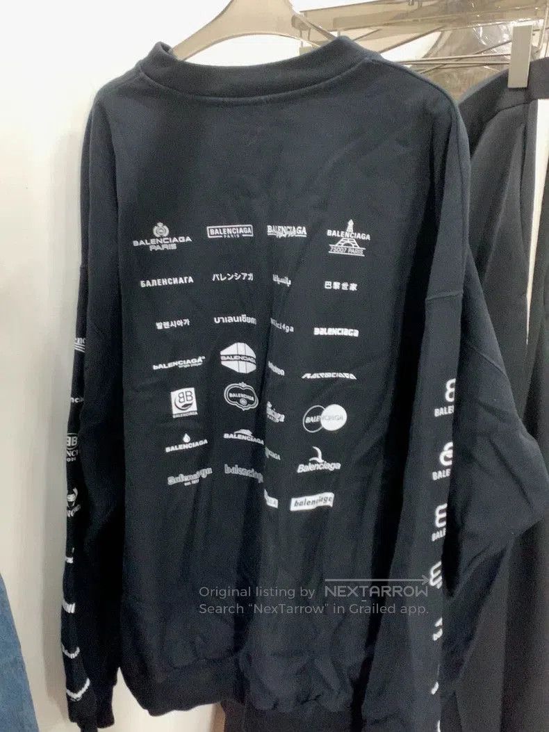 Balenciaga Balenciaga Black Logo Sweatshirt Size 2. Size US S / EU 44-46 / 1 - 4 Thumbnail