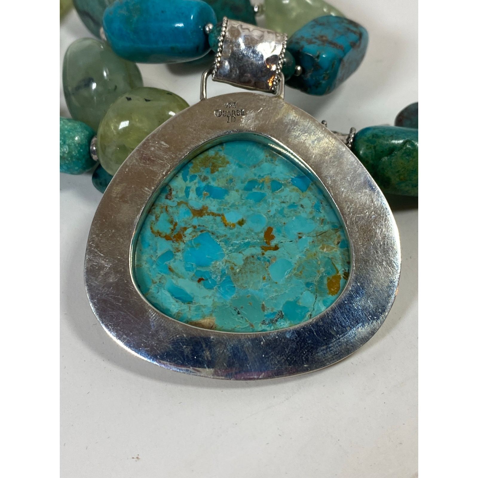 Other Barse Sterling Large Turquoise Pendant Beaded Necklace- 18" Size ONE SIZE - 2 Thumbnail