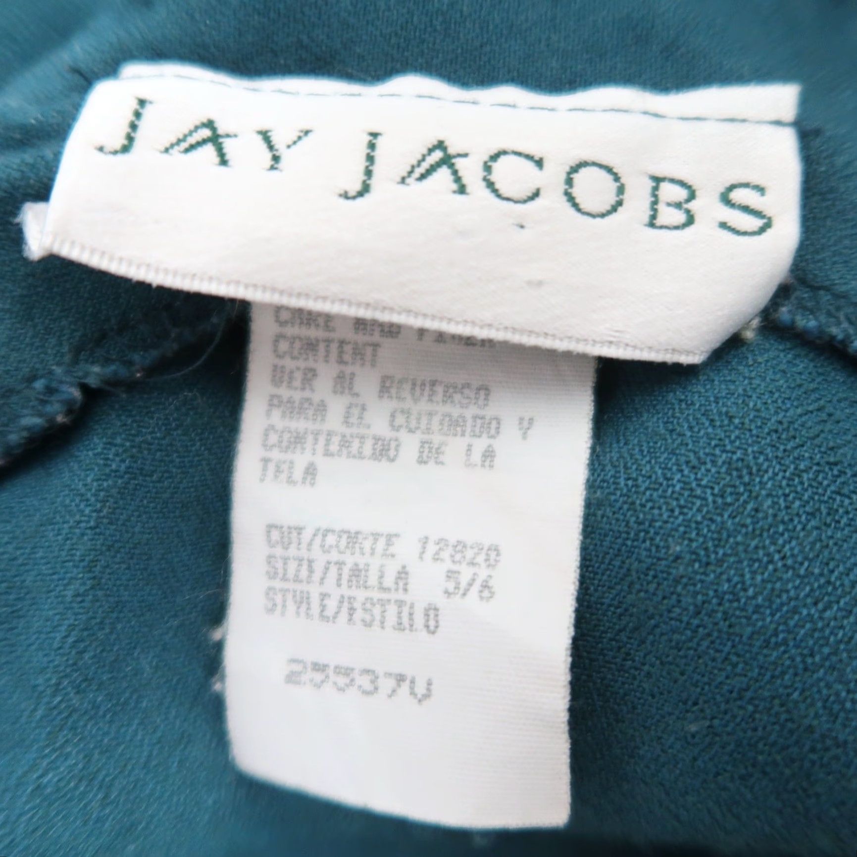 Vintage VINTAGE Jay Jacobs Dress Mini Twirl Dark Green XS Dress Sleeveless 90s 80s Party/Cocktail Casual Fit & Flare Zip Back Women's Seventh? Size XS / US 0-2 / IT 36-38 - 5 Thumbnail
