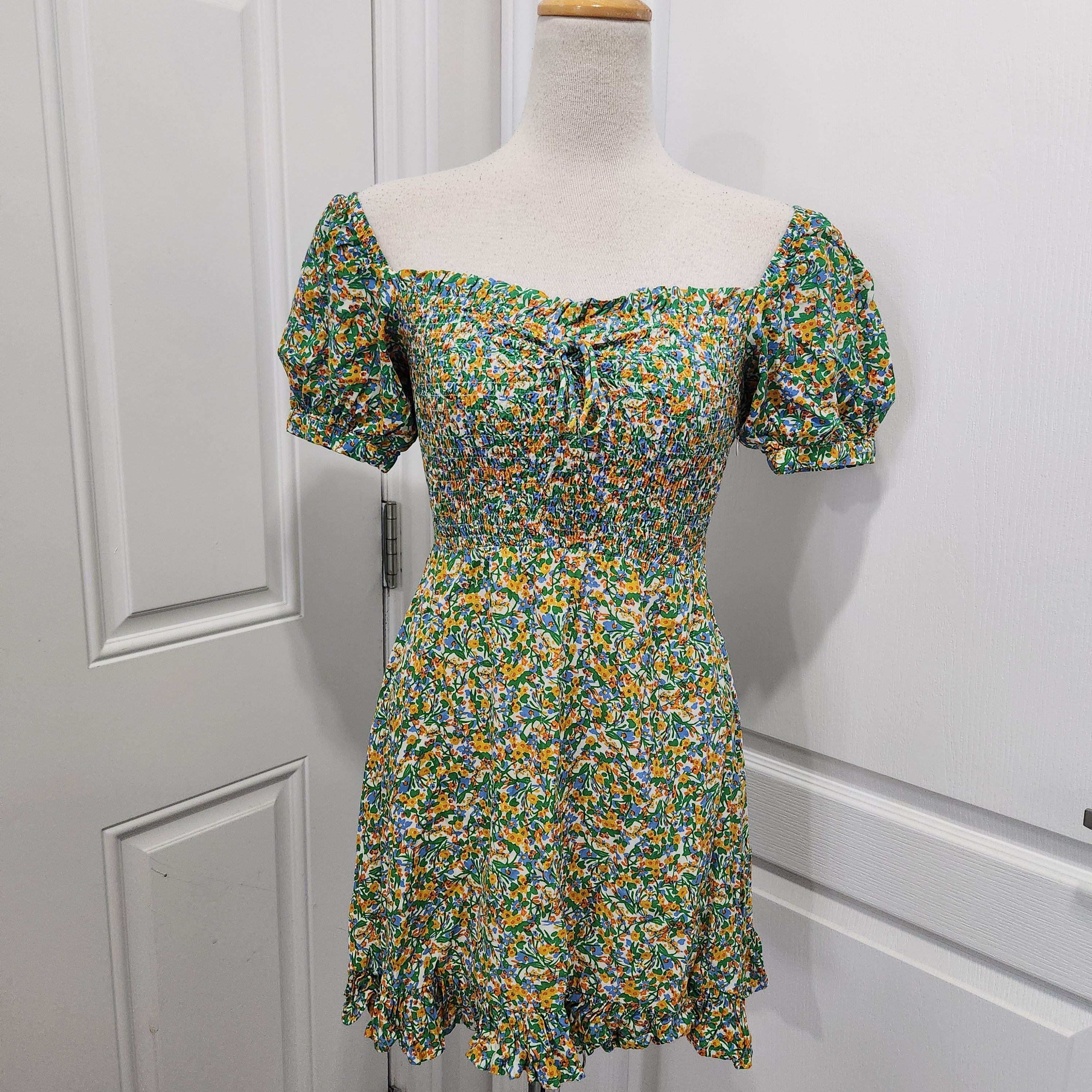 FAITHFULL Faithfull The Brand Sasha Mini Floral Dress Size S / US 4 / IT 40 - 2 Thumbnail