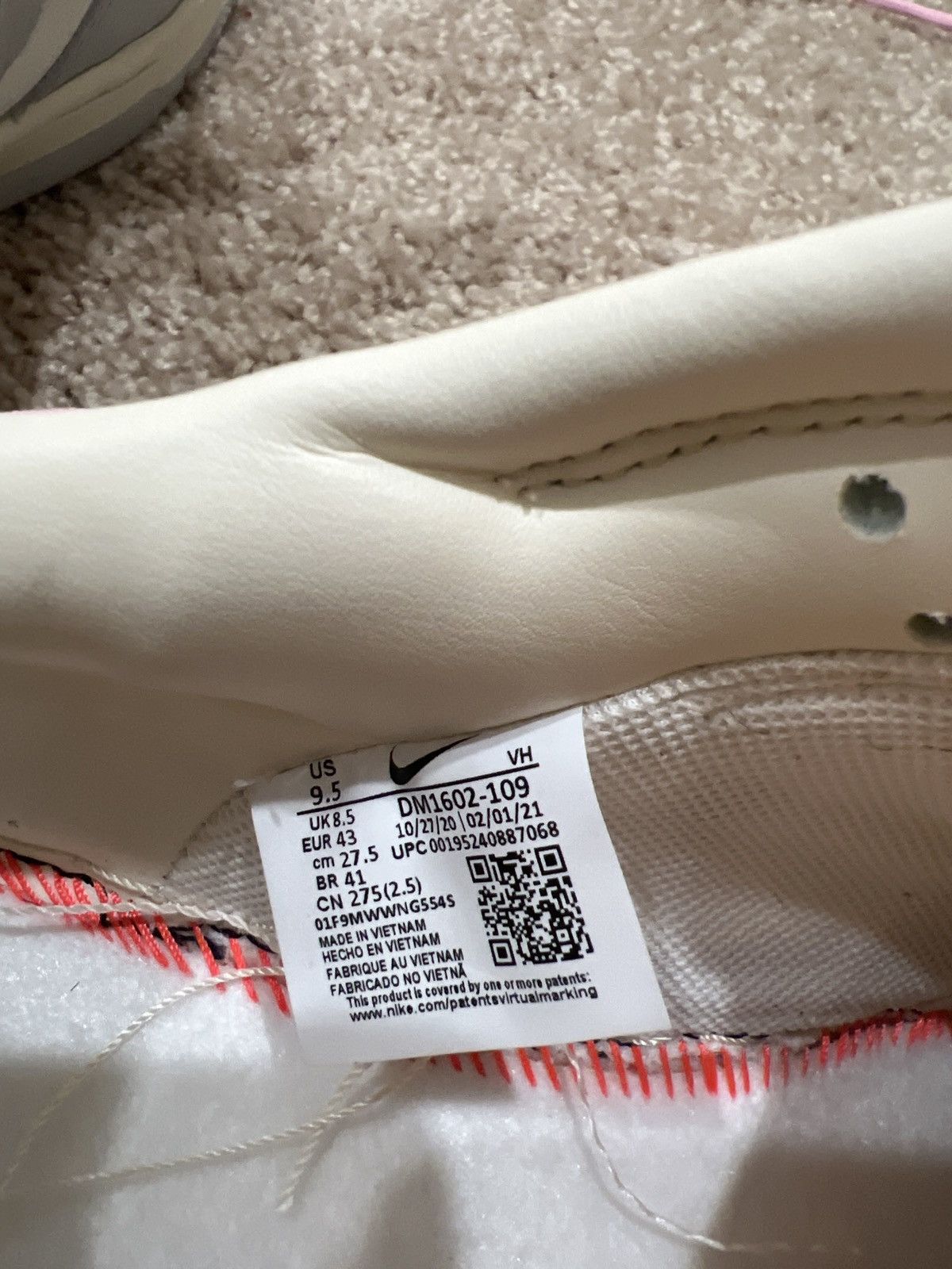 Nike × Off-White Nike Dunk Low x Off White Lot 9 Size US 9.5 / EU 42-43 - 6 Thumbnail