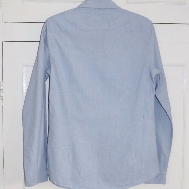 Vintage Crew Clothing Speckled Shirt Size UK 10 Womens Blue Button Up L/S Pre Loved Size L / US 10 / IT 46 - 2 Thumbnail