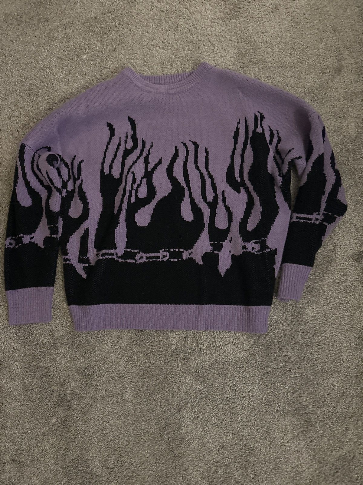 Other Purple and black flamed sweater Size US M / EU 48-50 / 2 - 2 Thumbnail