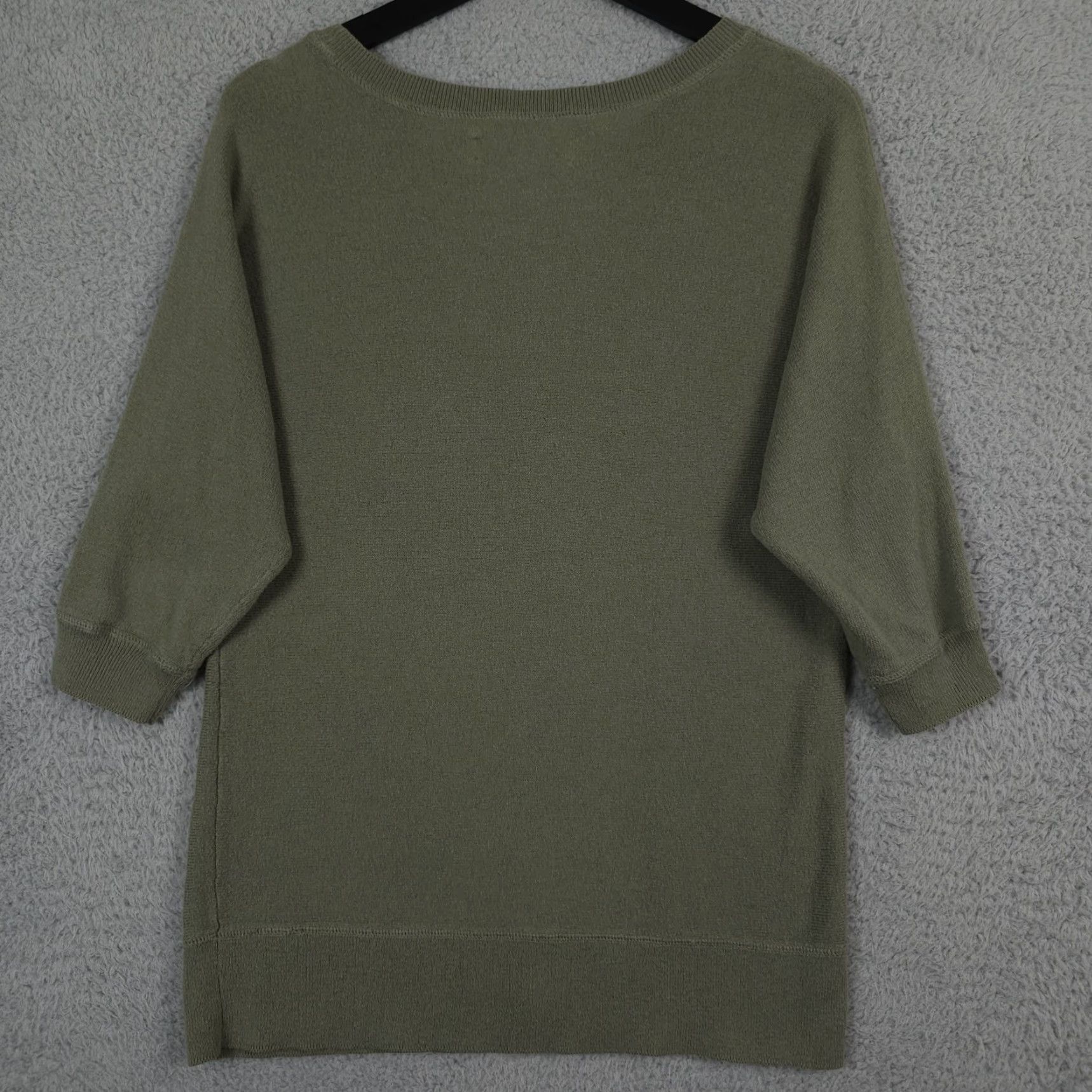 Loft LOFT Womens Medium Green 3/4 Sleeve Pullover Crewneck Lightweight Casual Sweater Size M / US 6-8 / IT 42-44 - 2 Thumbnail