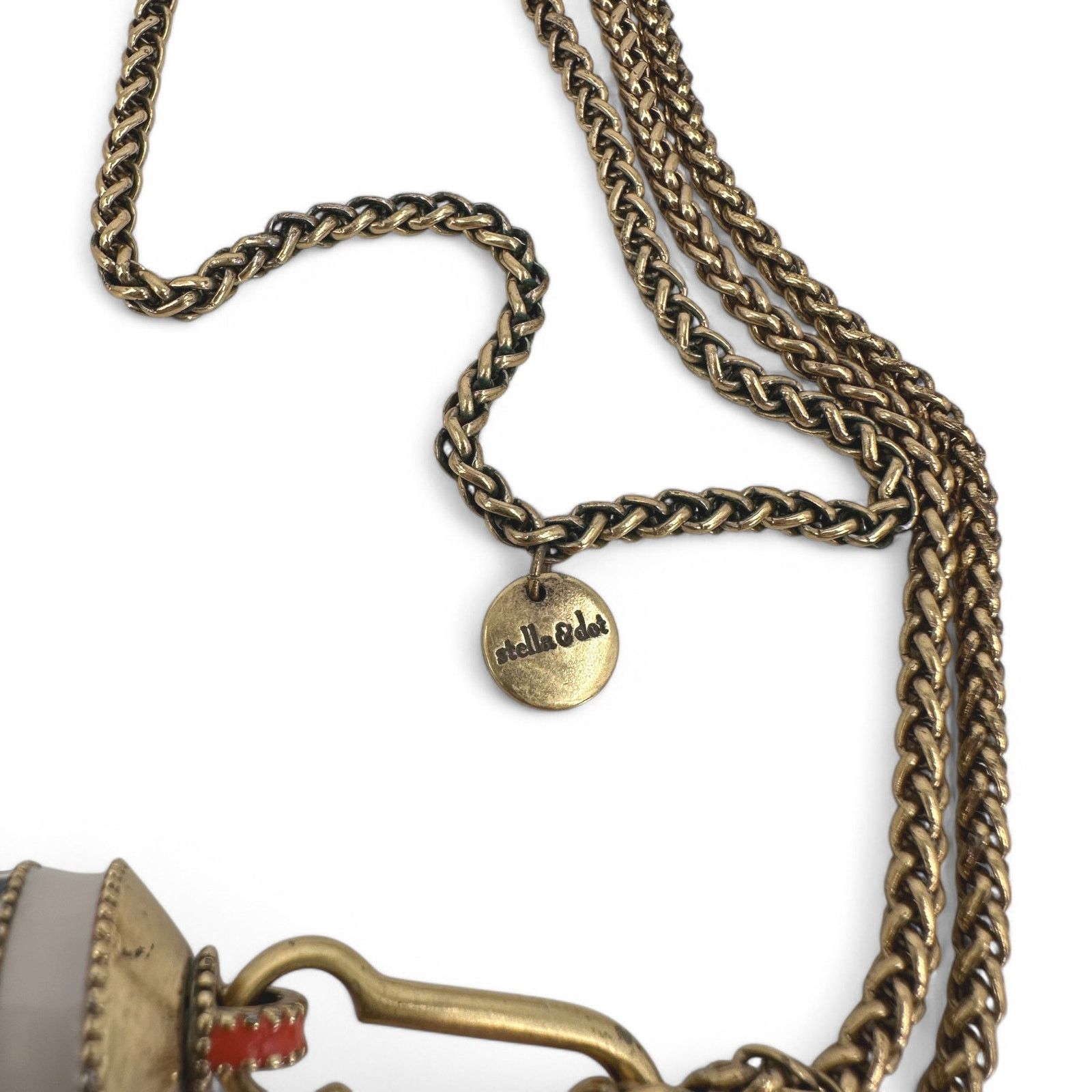 Other Stella and Dot Retired Brio Necklace Coral Red Beaded Tassel Size ONE SIZE - 4 Thumbnail