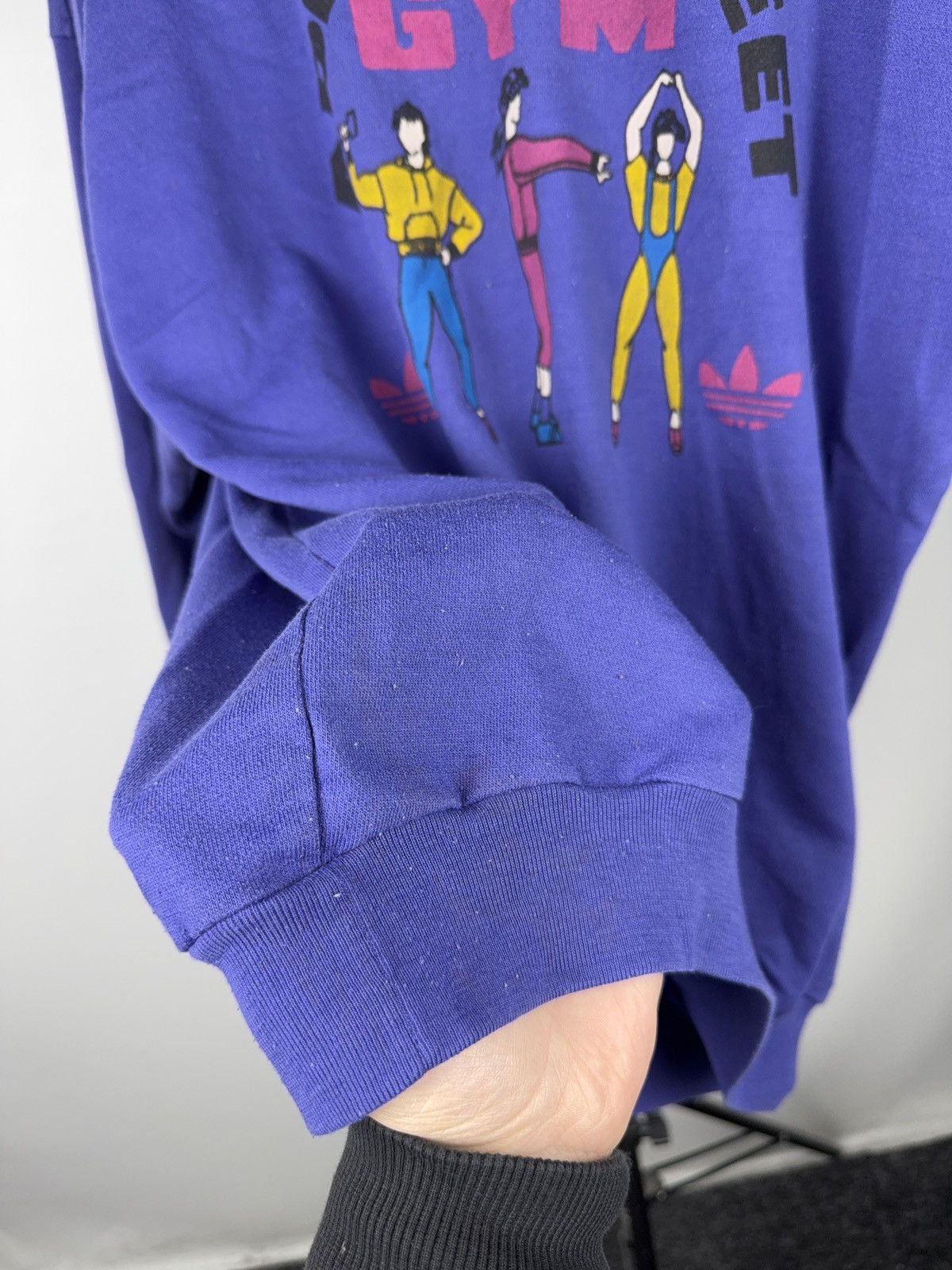 Adidas Vintage 80-90s Adidas Street Gym Trefoil Sweatshirt 90s Size US M / EU 48-50 / 2 - 8 Thumbnail