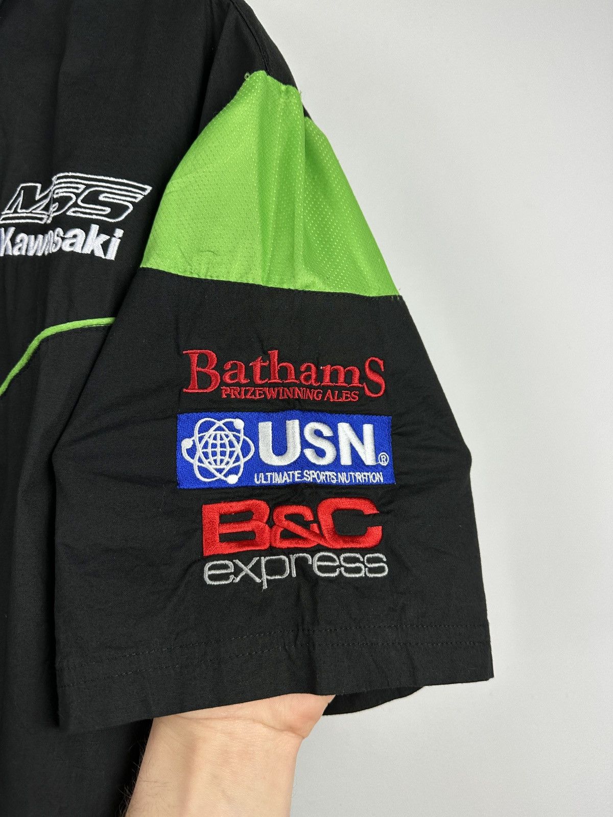 Vintage Vintage Kawasaki MSS Racing Moto Shirt Size US M / EU 48-50 / 2 - 13 Thumbnail
