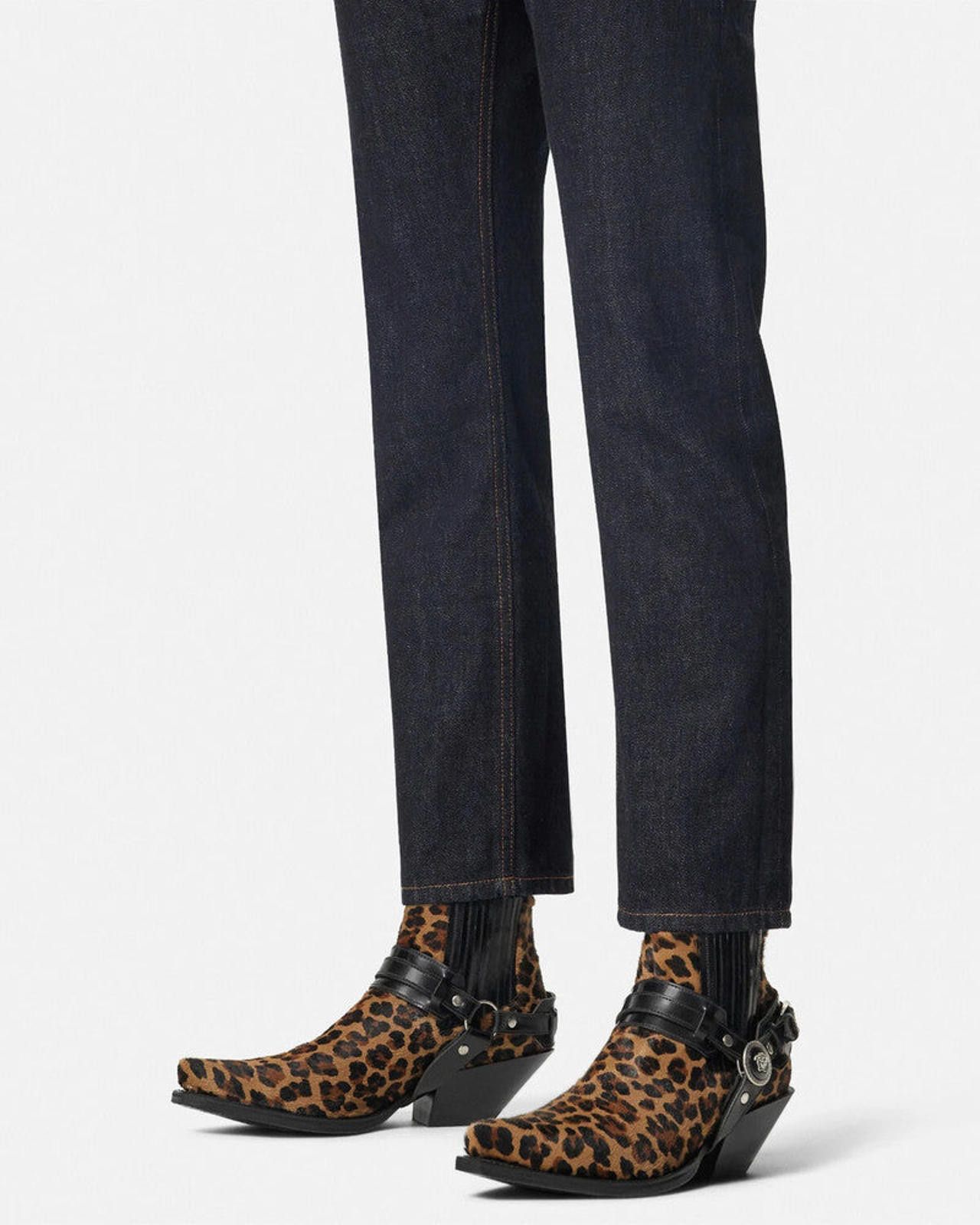Versace Versace Leopard Texano Ankle Boots Size US 5 / IT 35 - 5 Thumbnail