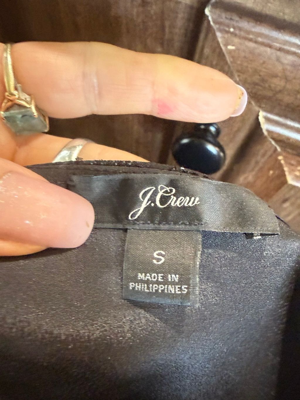 J.Crew Women's J.Crew Black Long Sleeve V-Neck Blouse S Size S / US 4 / IT 40 - 4 Thumbnail