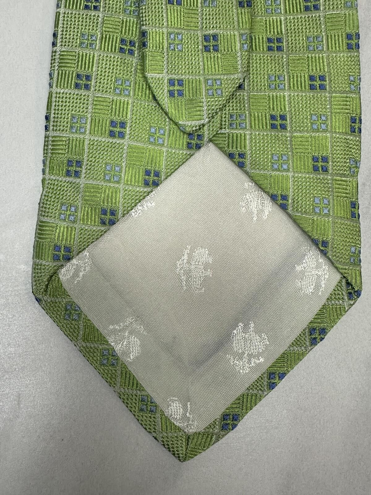 Brooks Brothers Brooks Brothers green/blue geometric 100% silk necktie Size ONE SIZE - 3 Thumbnail