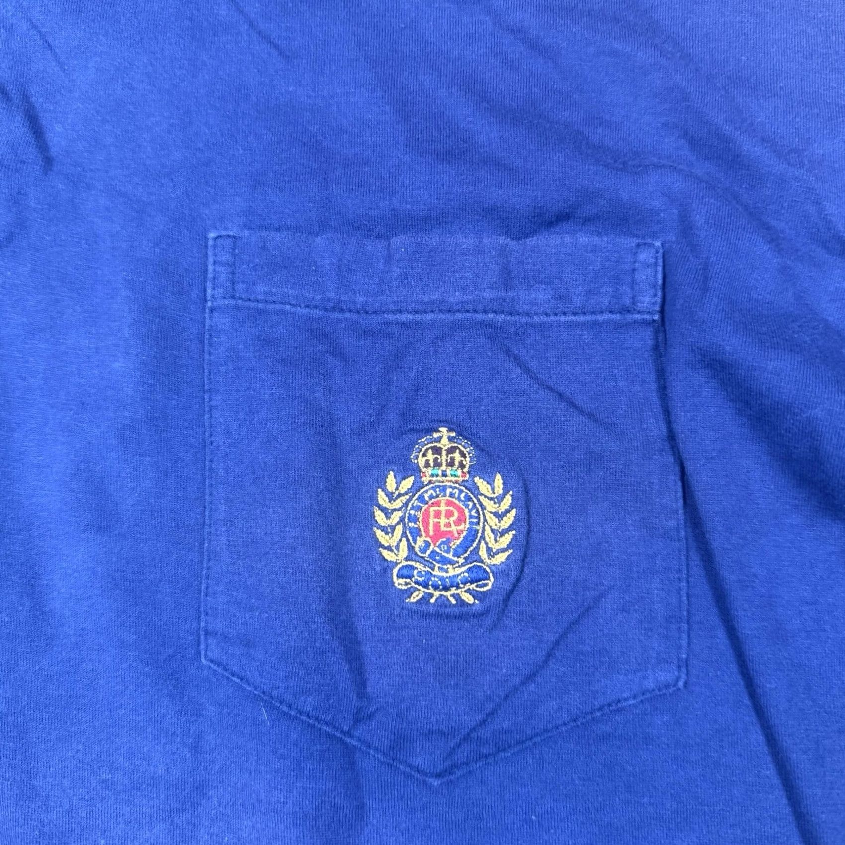Ralph Lauren VINTAGE Polo Ralph Lauren Rugby Shirt Mens XL Scribble Logo Crown Crest Polo Rugby XL Blue Mens Size US XL / EU 56 / 4 - 3 Thumbnail
