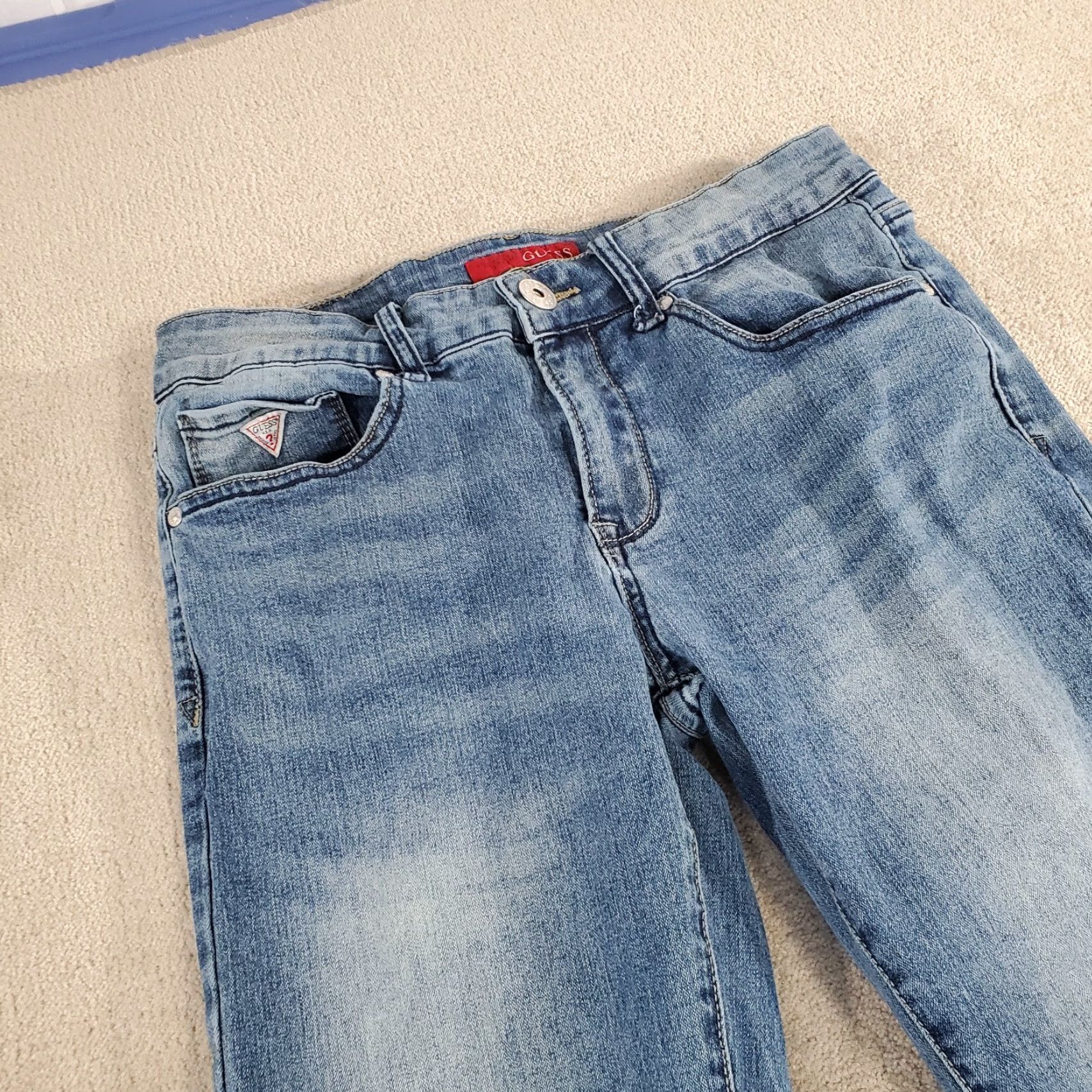 Guess Guess Jeans Mens Jeans Slim Straight Leg 30x30 Blue Lincoln Medium Wash Denim Size US 30 / EU 46 - 2 Thumbnail