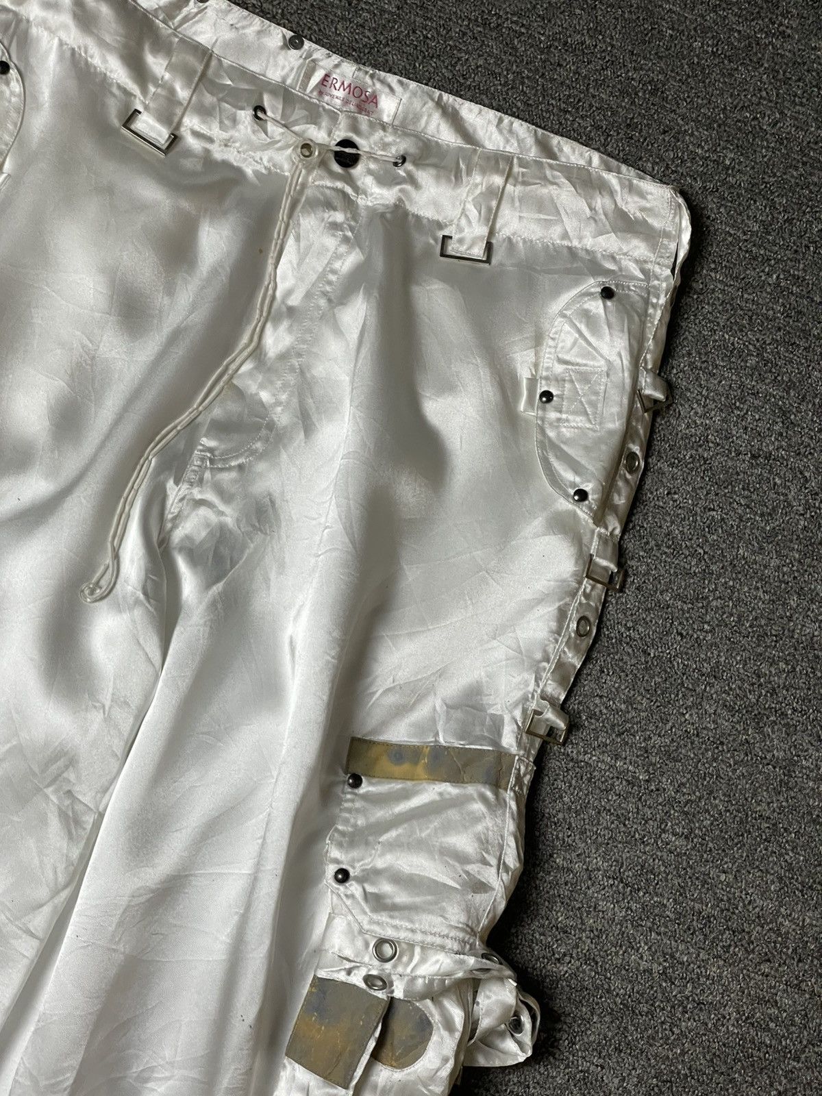 Japanese Brand 🔥 Ermosa by Juvenile Delinquent Satin Cargo Pants 🔥 (142) Size US 34 / EU 50 - 6 Thumbnail
