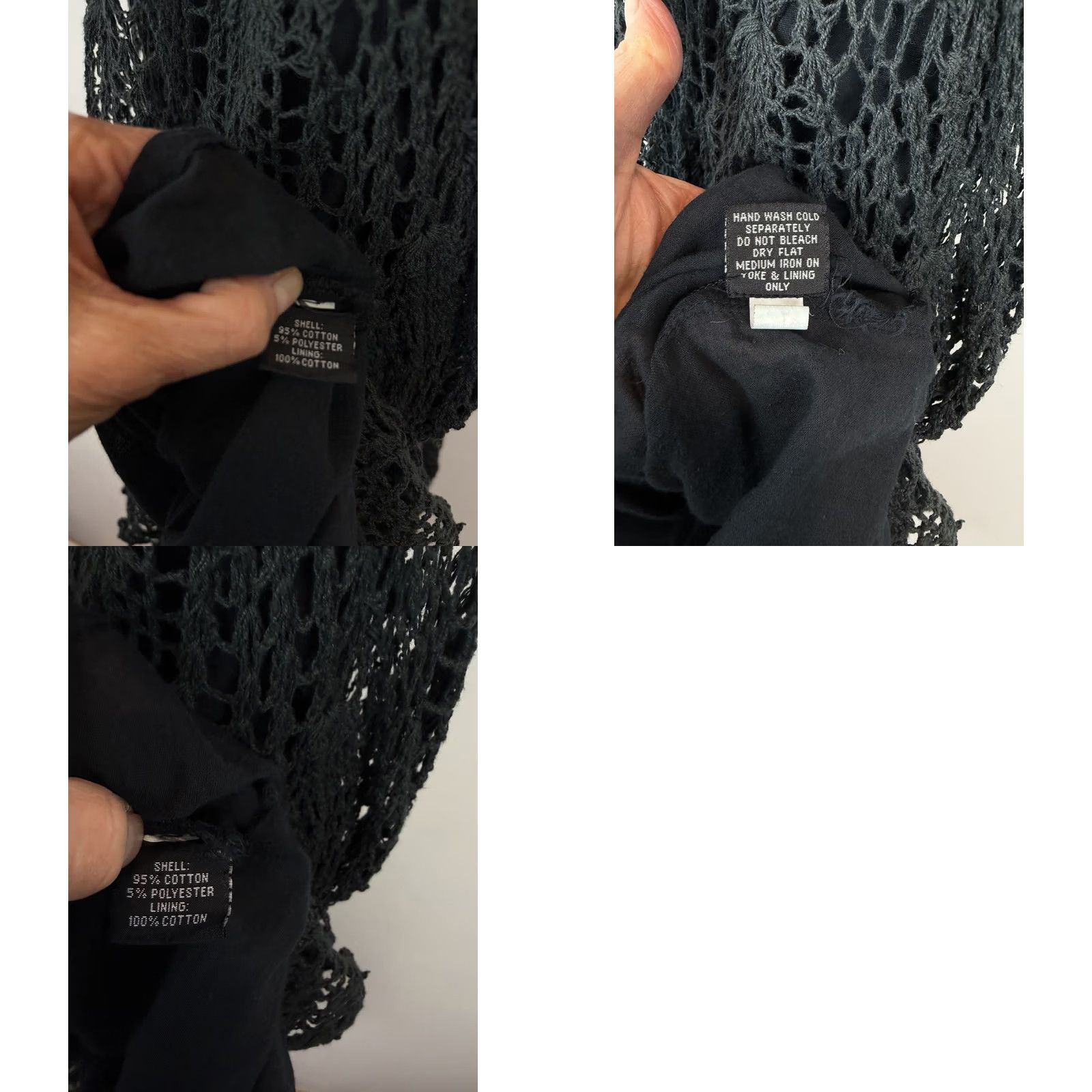 Vintage DIMRI Skirt Womens M Black Crochet Bohemian Hippie Festival Boho Short Casual Summer Spring Women Size 32" / US 10 / IT 46 - 8 Thumbnail