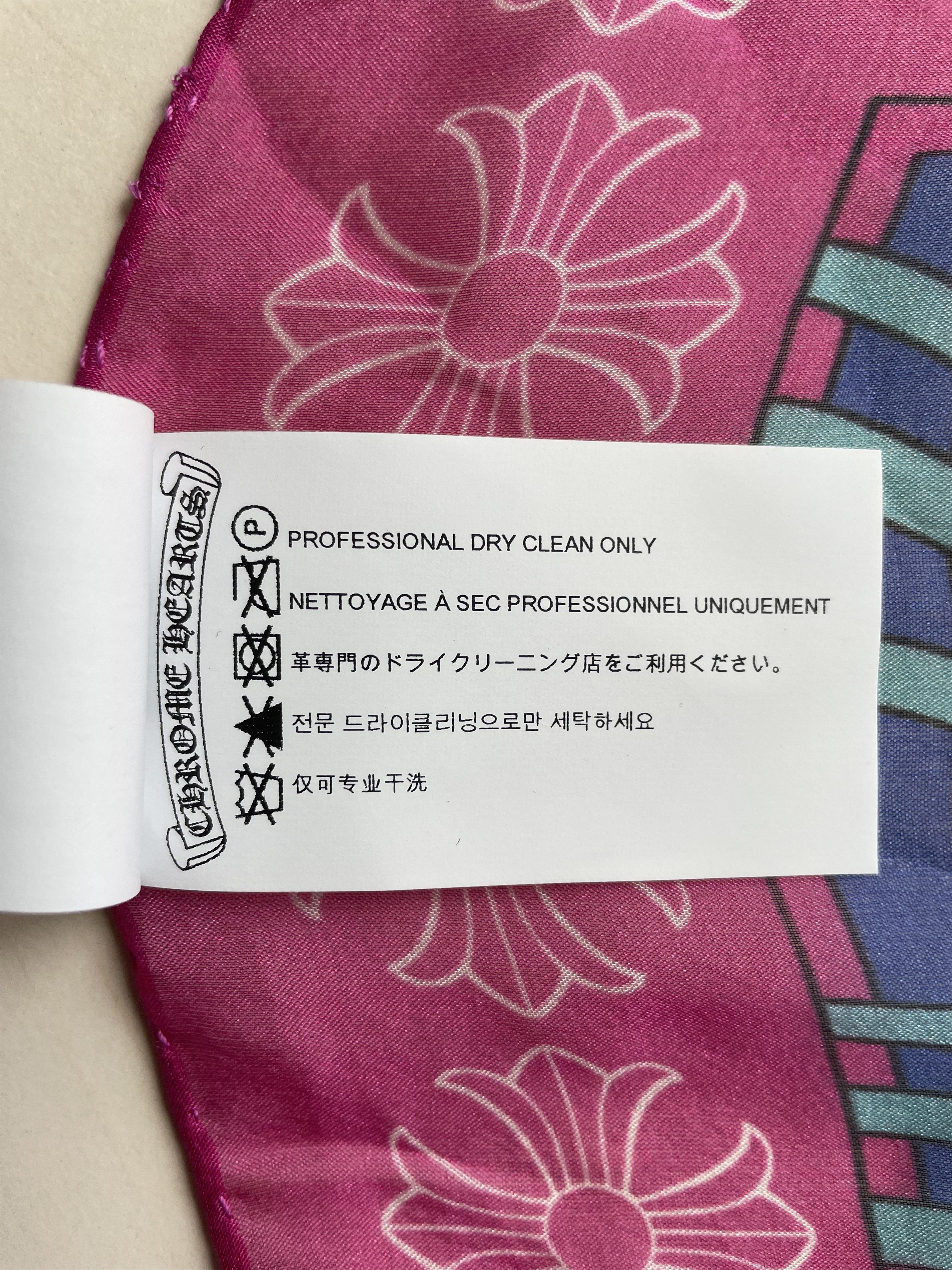 Chrome Hearts Chrome Hearts Mapplethorpe Print Pink Silk Scarf Size ONE SIZE - 4 Thumbnail