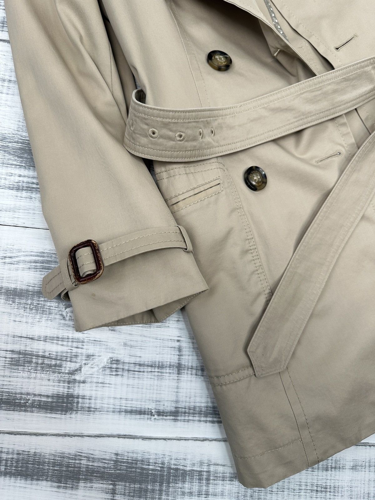 Weekend Max Mara Weekend Max Mara Double-Breasted Beige Trench Coat size 42 Size M / US 6-8 / IT 42-44 - 6 Thumbnail