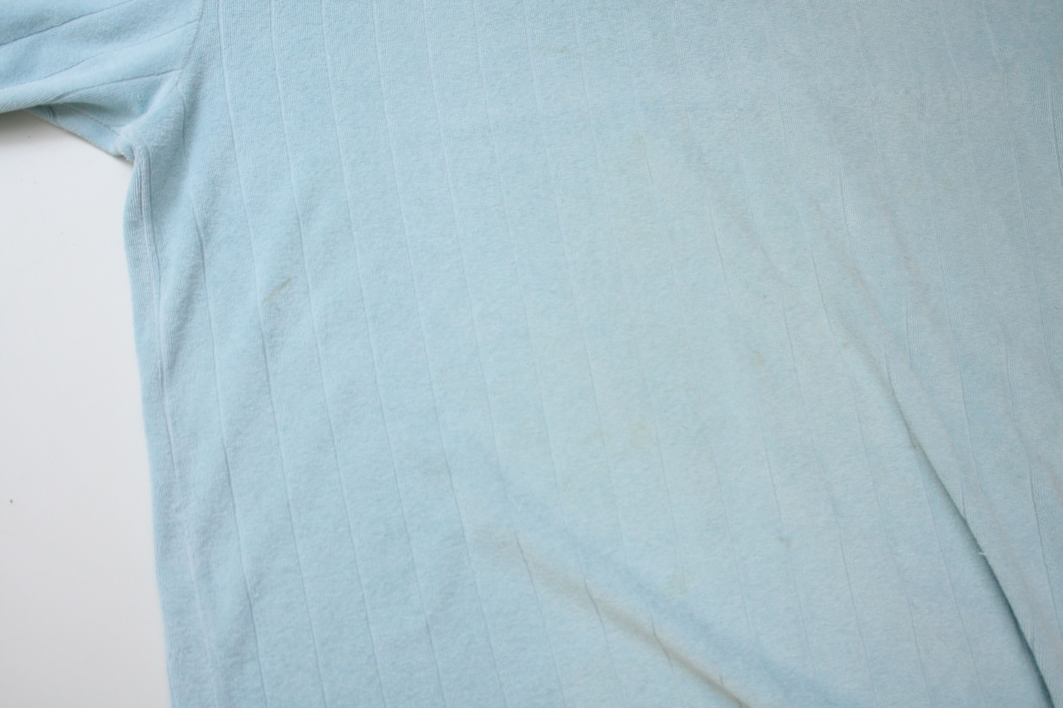 Burberry Thomas Burberry Velour Blue V-Neck T-Shirt Large Size US L / EU 52-54 / 3 - 6 Thumbnail