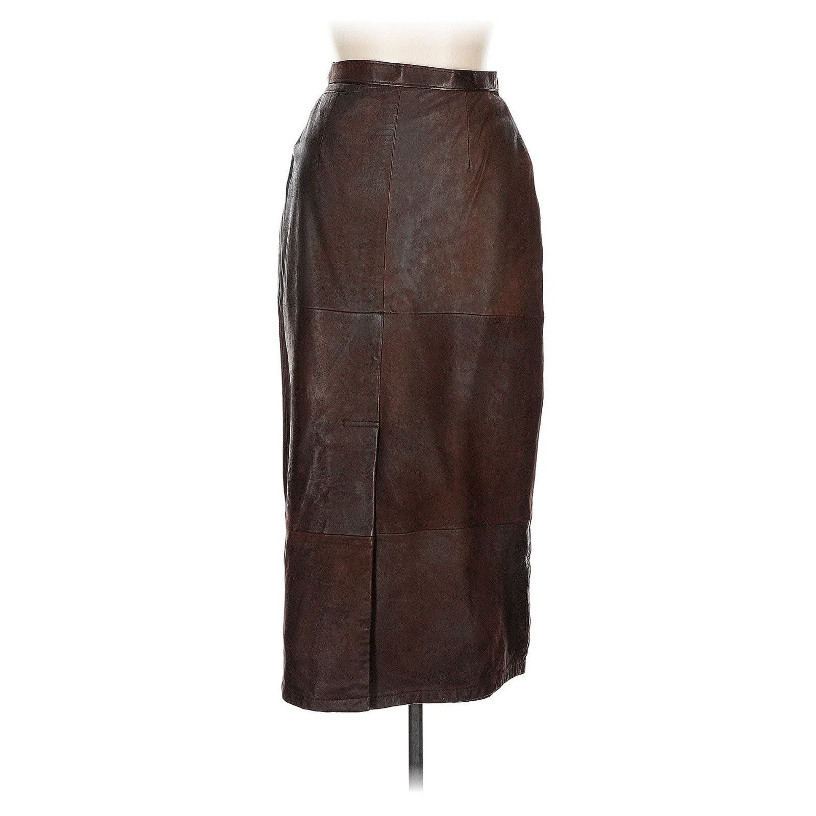 VTG banana republic Safari leather walking skirt Midi