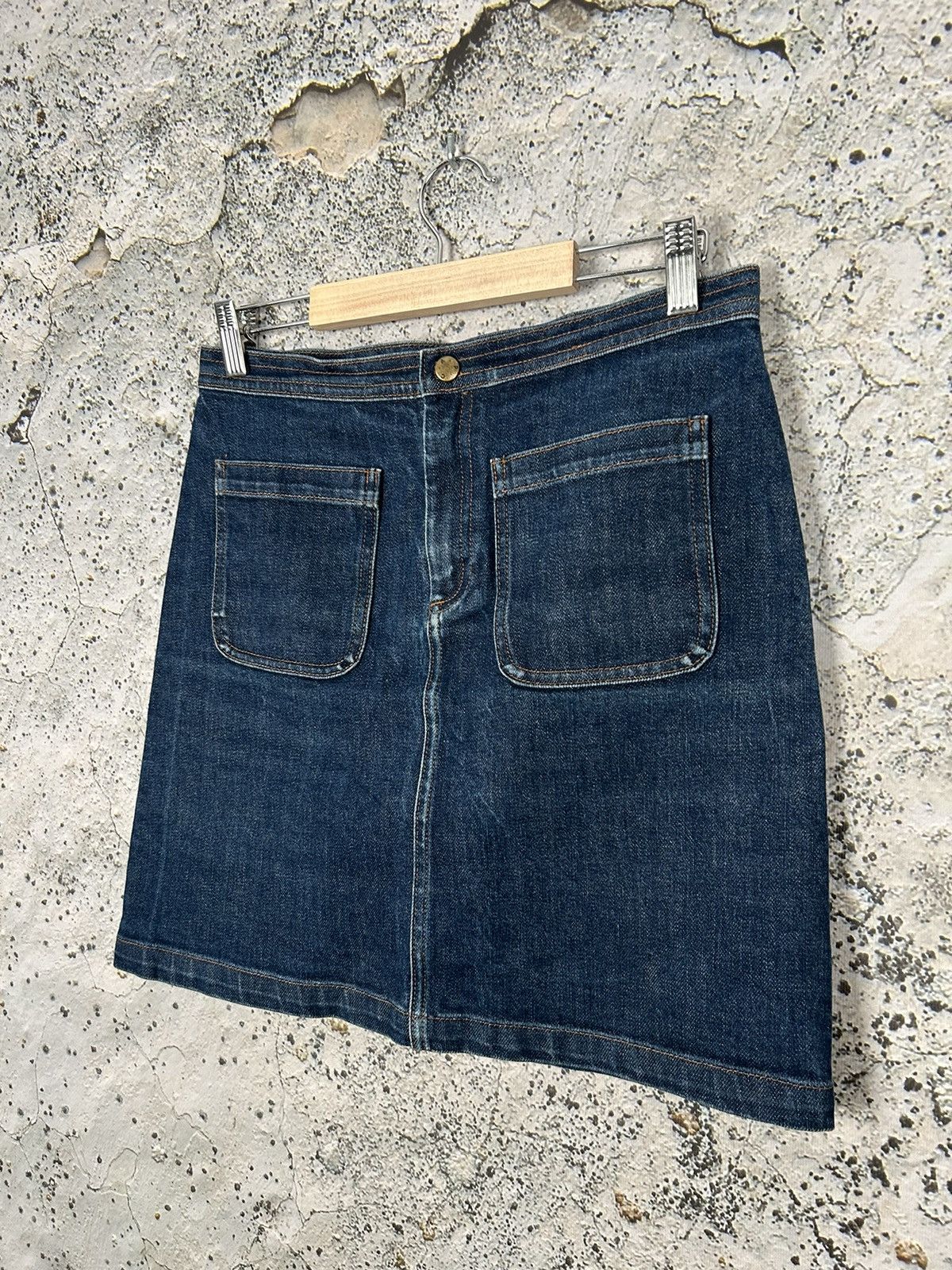 A.P.C. A.P.C Rue Madame Paris Denim Skirt Midi Jeans Designer Rare Size 26" / US 2 / IT 38 - 2 Thumbnail