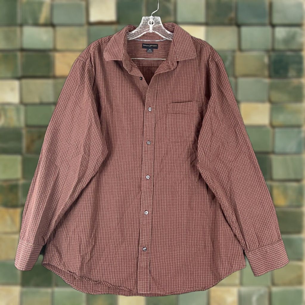 Banana Republic Banana Republic Shirt Men XL Multicolor Plaid Long Sleeve Button-Up Mens Size US XL / EU 56 / 4 - 1 Thumbnail