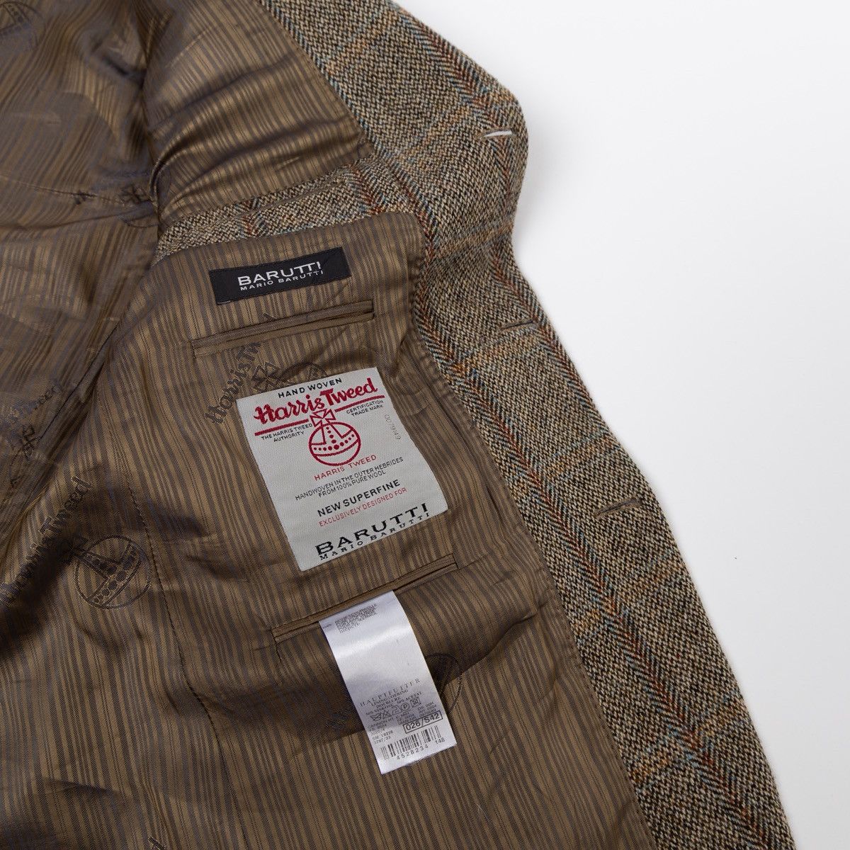 Harris Tweed Harris Tweed Mario Barutti Blazer Brown Check Wool Jacket Size 42S - 9 Thumbnail