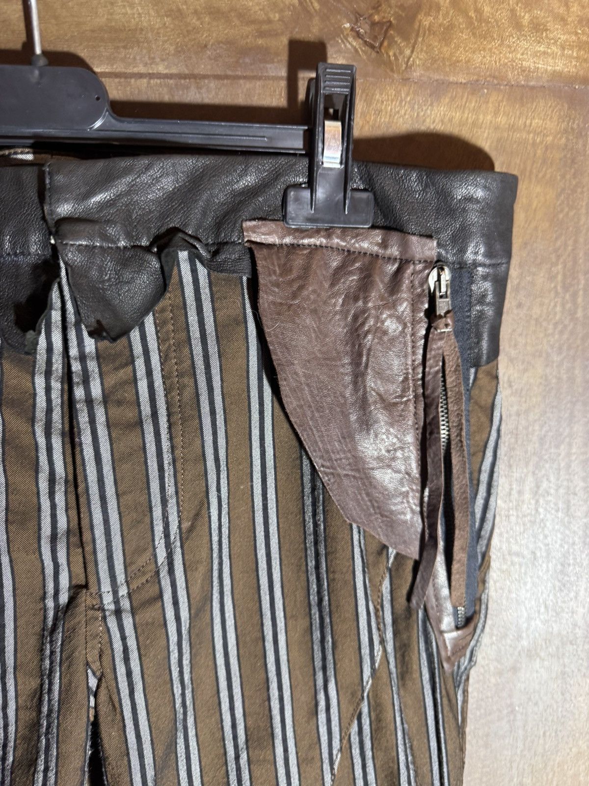 Haider Ackermann haider ackermann jacquard stripped leather biker pants XS Size US 28 / EU 44 - 8 Thumbnail