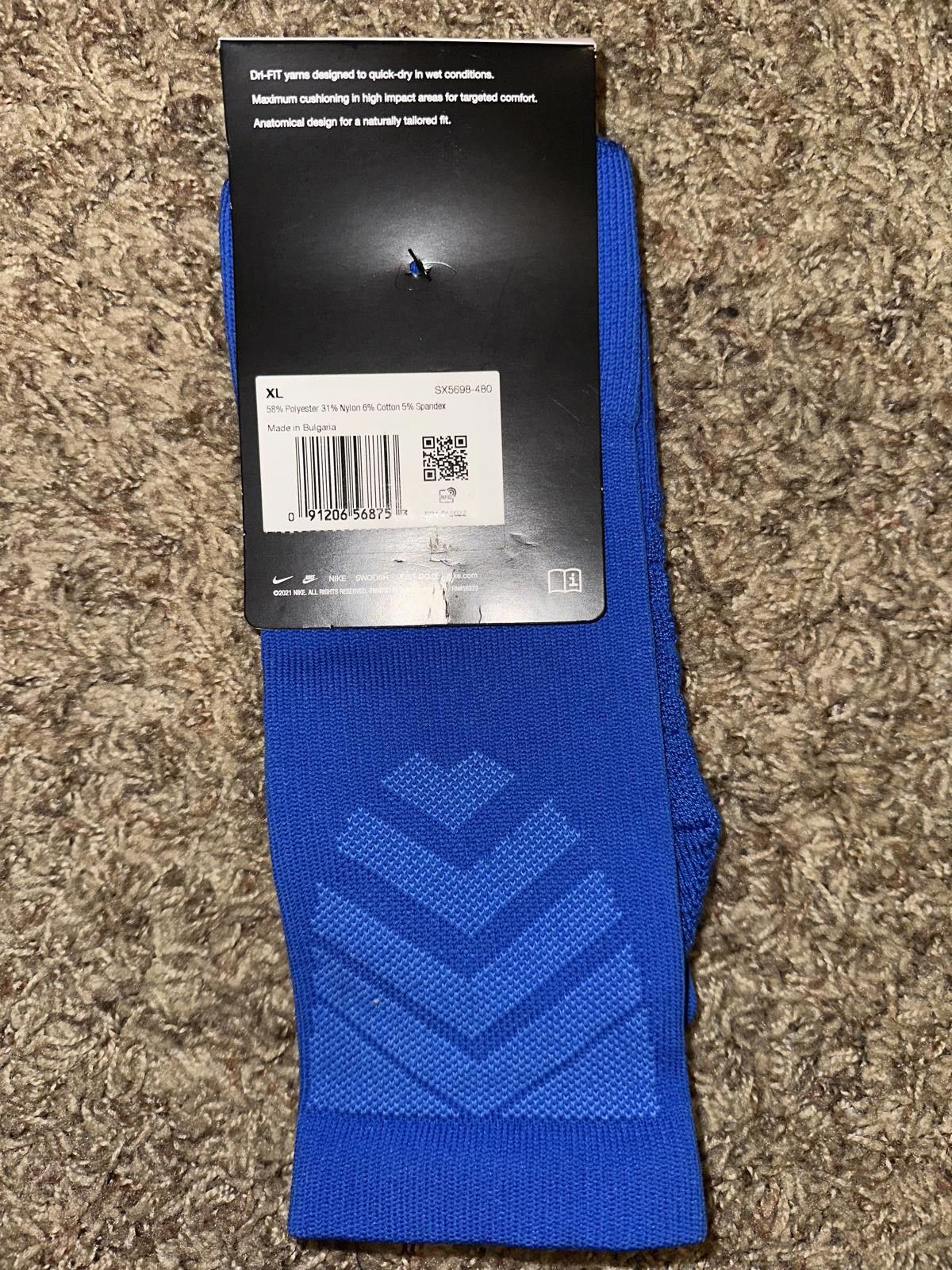 Nike Nike Vapor Football Blue Crew Socks Size ONE SIZE - 4 Thumbnail