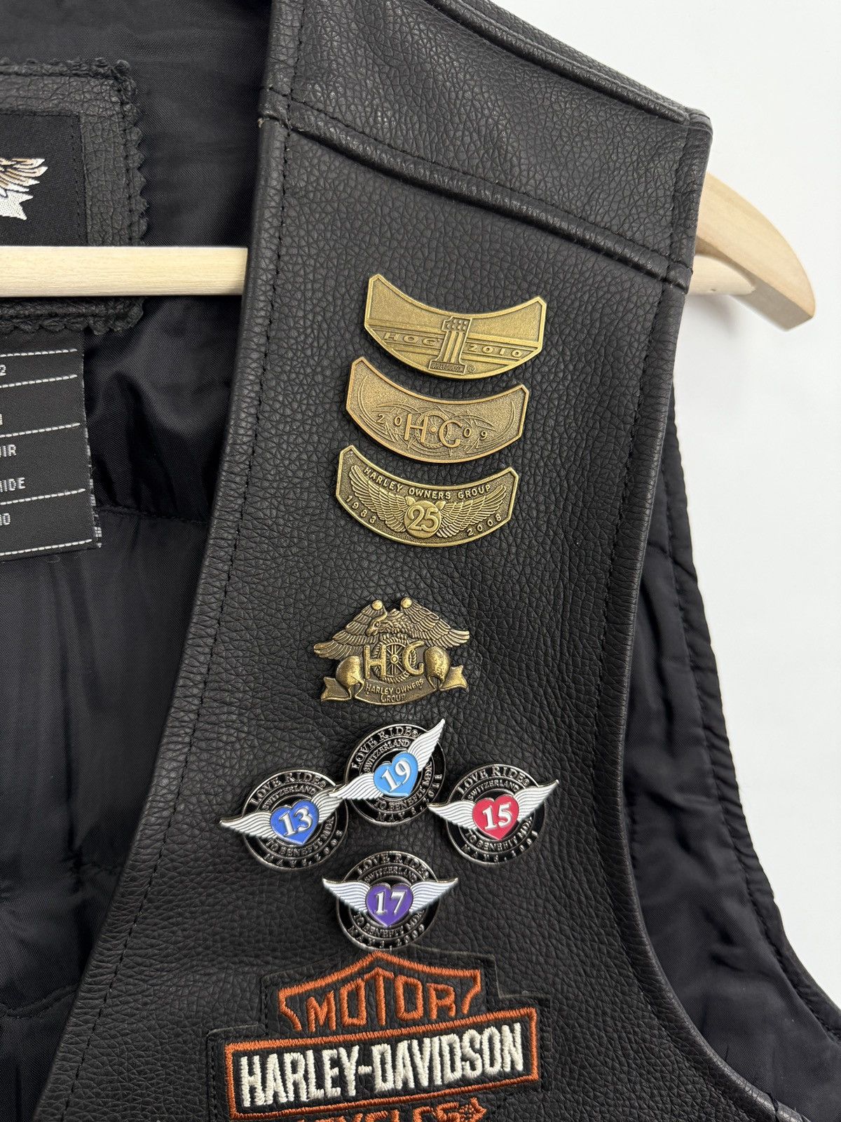 Harley Davidson 🇨🇭Vintage Harley Davidson Switzerland Leather Vest Choppers Size US L / EU 52-54 / 3 - 6 Thumbnail