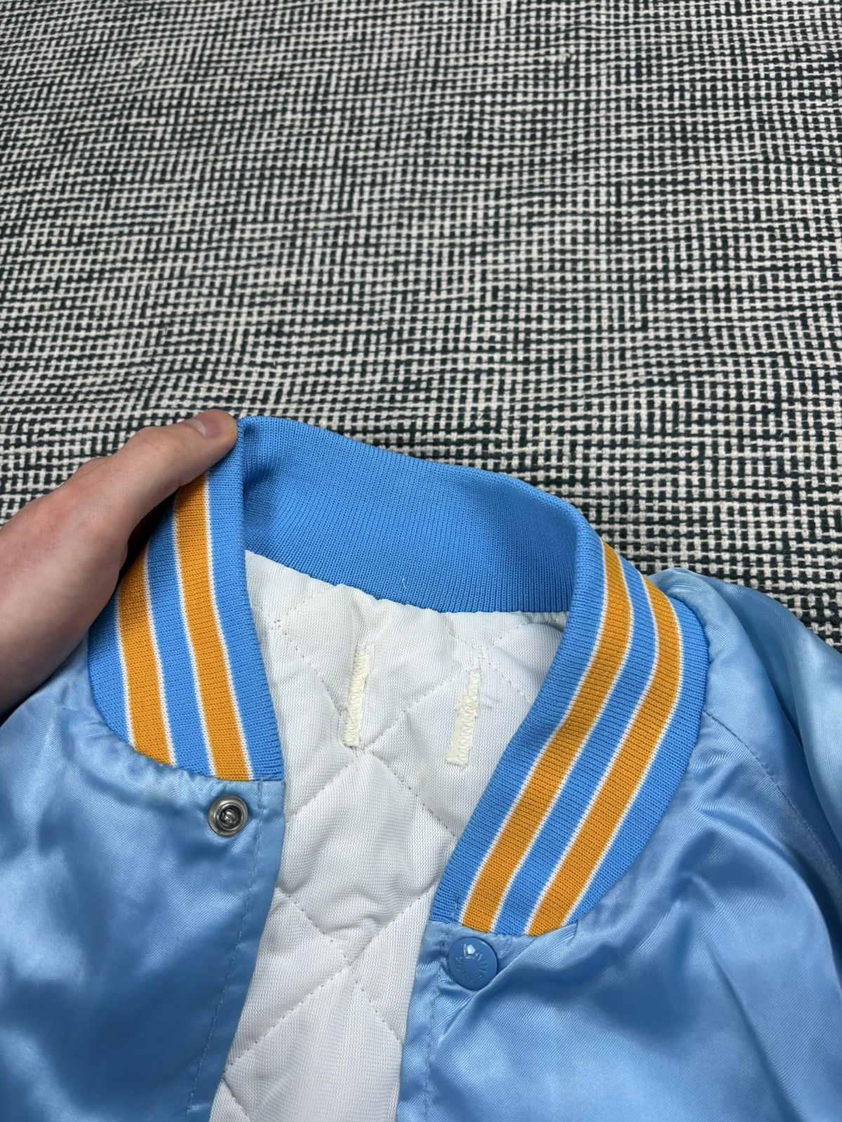 Vintage Vintage King Louie baby blue sateen bomber varsity jacket Size US M / EU 48-50 / 2 - 3 Thumbnail